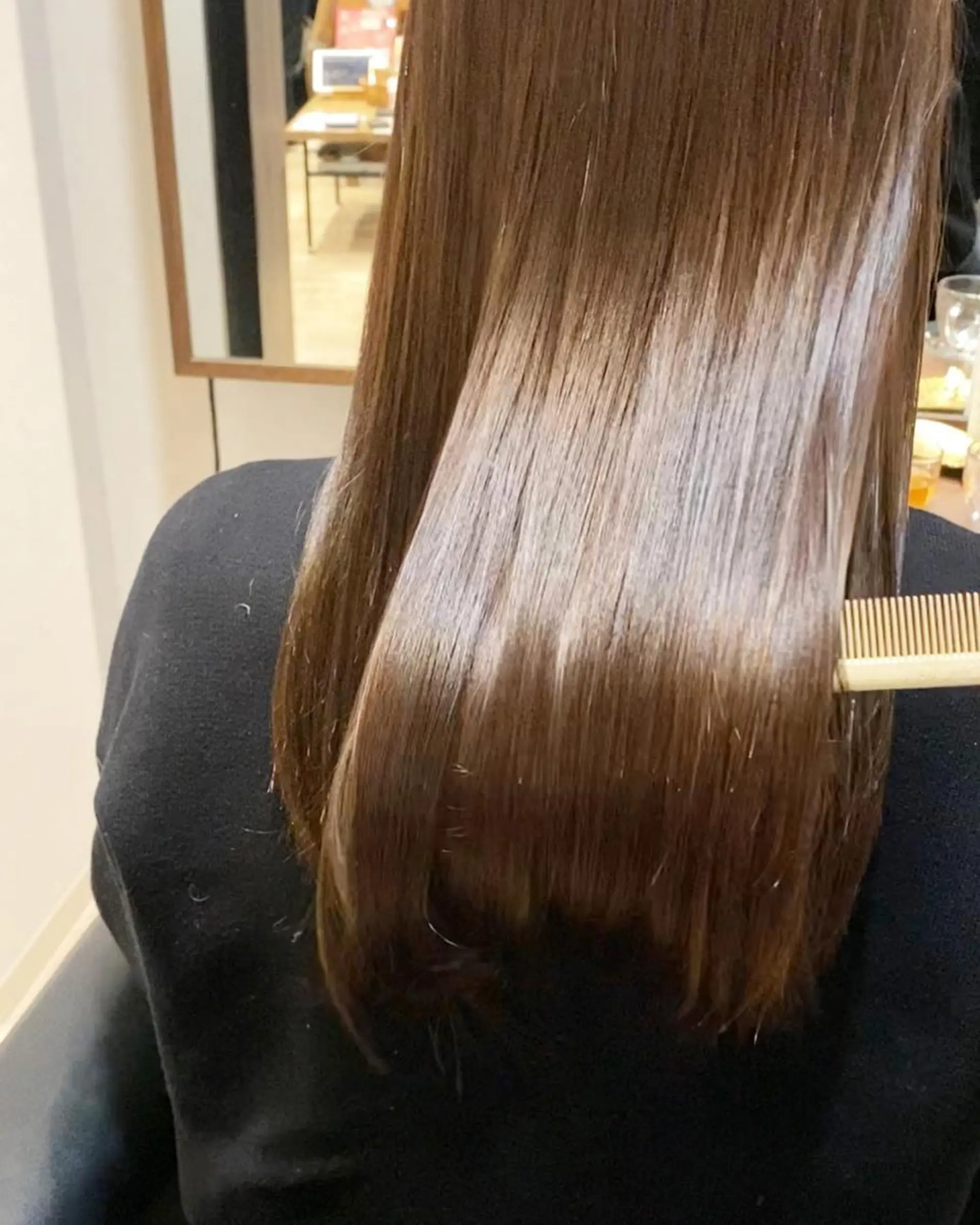 ロング ハイライト 髪質改善 トリートメント 酸性ストレート 酸熱トリートメント SALOWIN仙台suite所属・我妻 愛樹のヘアスタイル