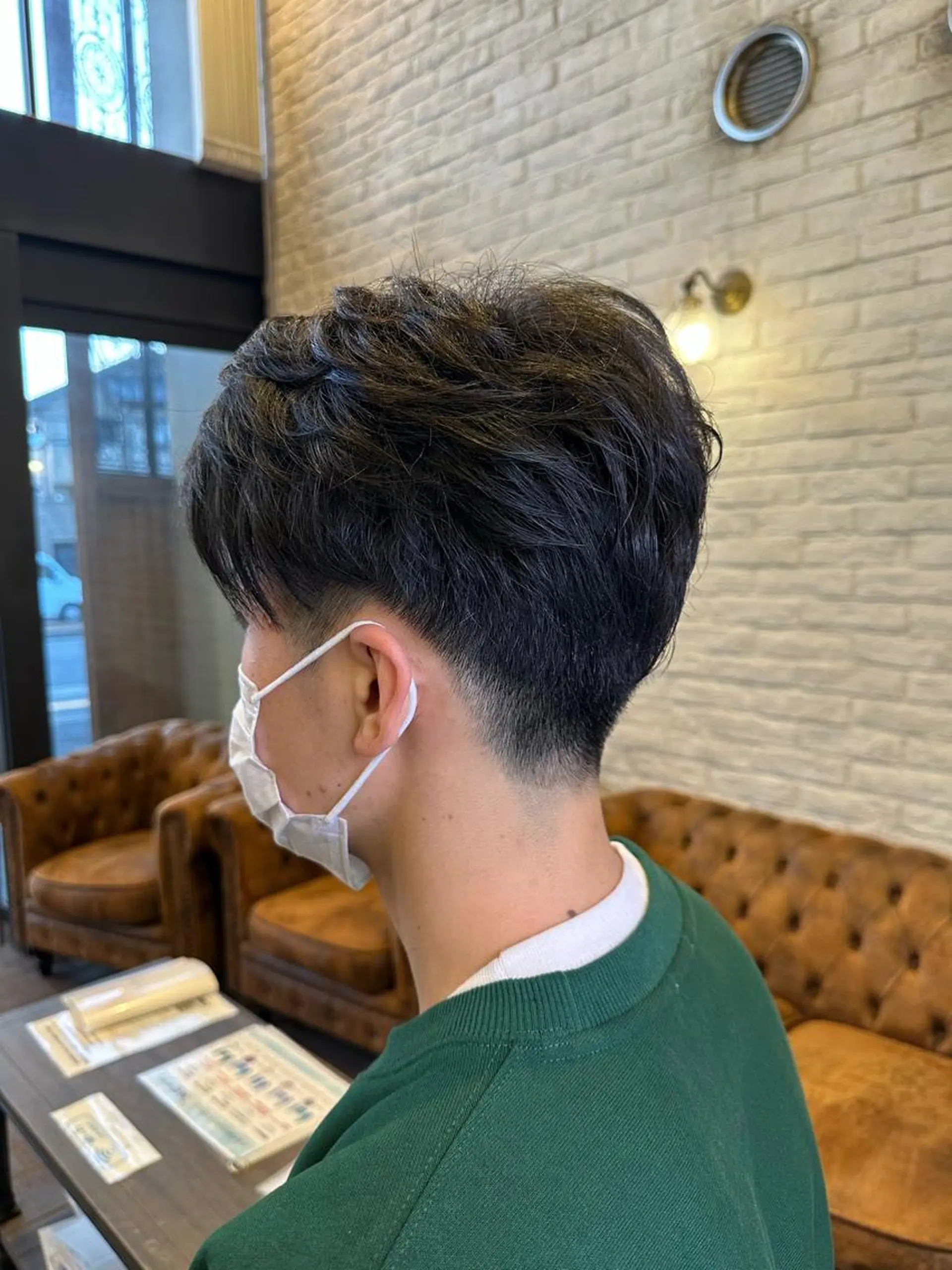 ショート ヘアアレンジ メンズ メンズパーマ ツーブロック 刈り上げ レイヤーカット 🫧RYOグレージュ /透け感カラー🫧のヘアスタイル