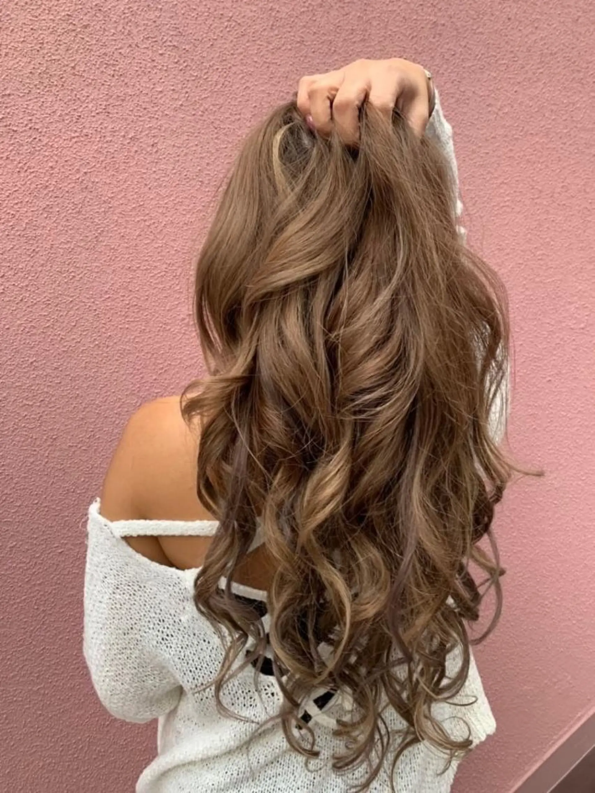 ロング カラー パーマ ヘアアレンジ Device ディバイスのヘアスタイル