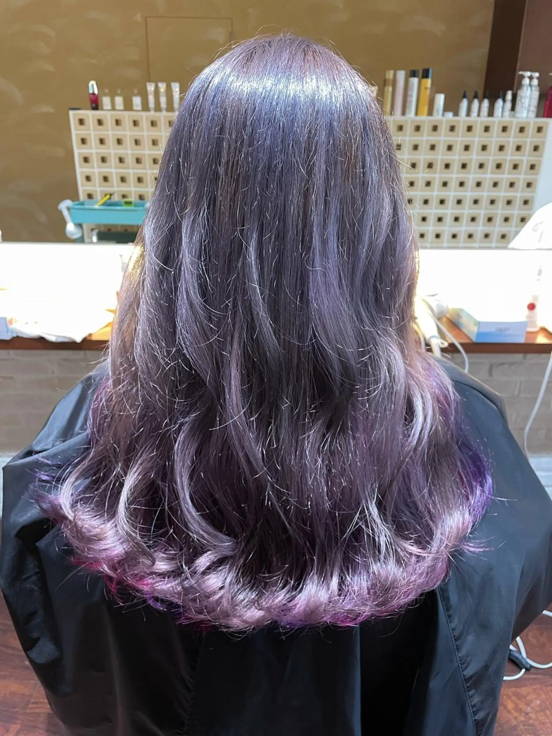 ロング カラー ダブルカラー ピンクカラー ヘアカラー トリートメント CoCooN 店長 さのえみのヘアスタイル