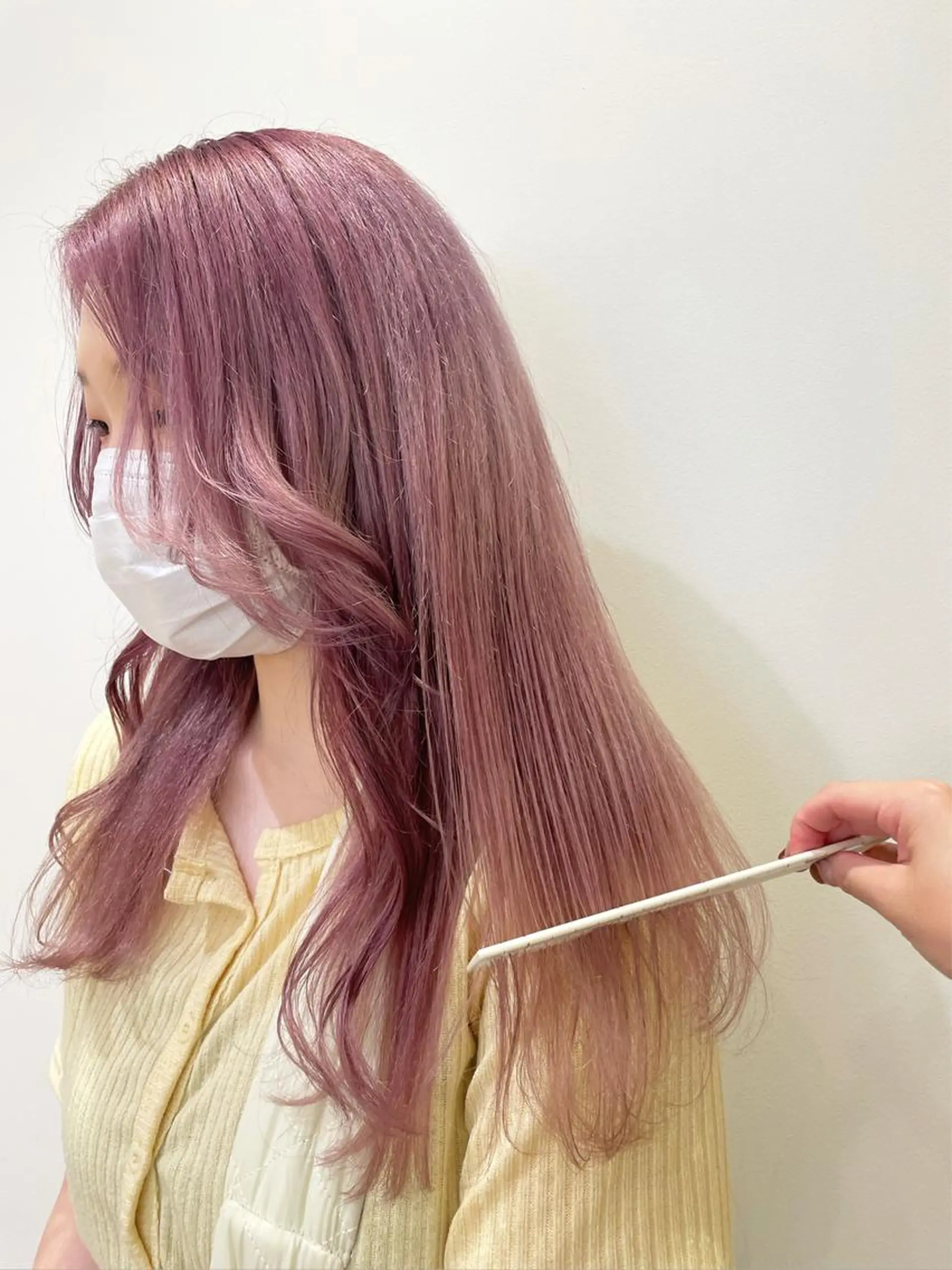 ロング カラー ブリーチ 透明感カラー ラベンダーカラー ラベンダーピンク ピンクカラー ヘアカラー エクステ/ハイトーン 🐏☁️miminaのヘアスタイル