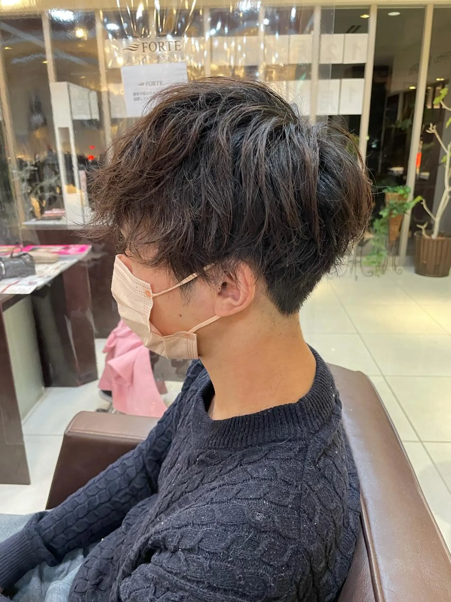 ショート パーマ メンズ 静岡/草薙パーマ メンズバレイヤージュのヘアスタイル