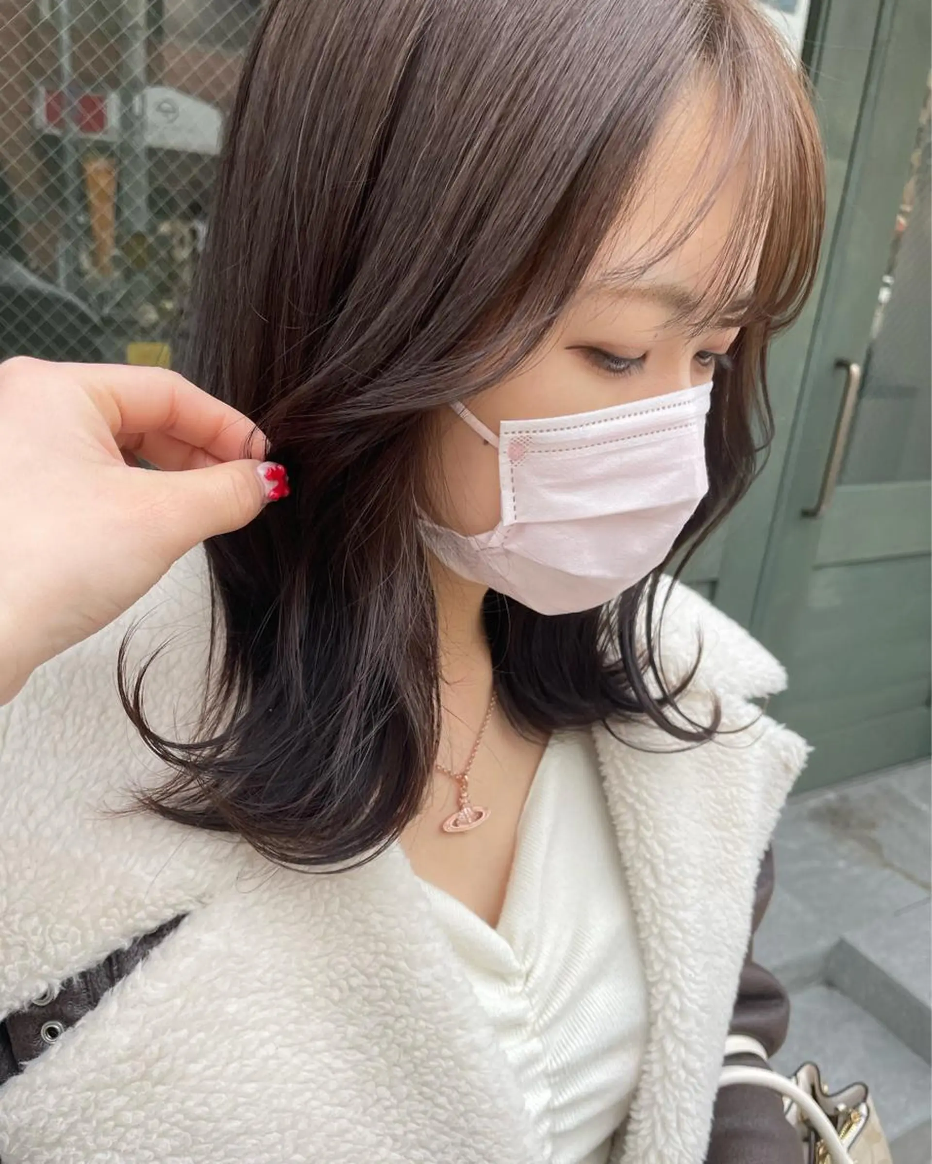 ミディアム カラー ブラウンカラー ナチュラルブラウン Hana ♡ marshu梅田のヘアスタイル