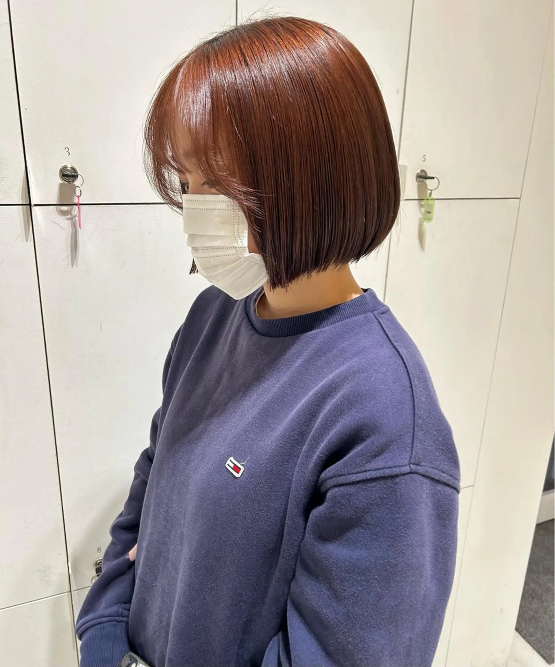 ミディアム ボブ カット 透明感カラー🫧 nanohaのヘアスタイル