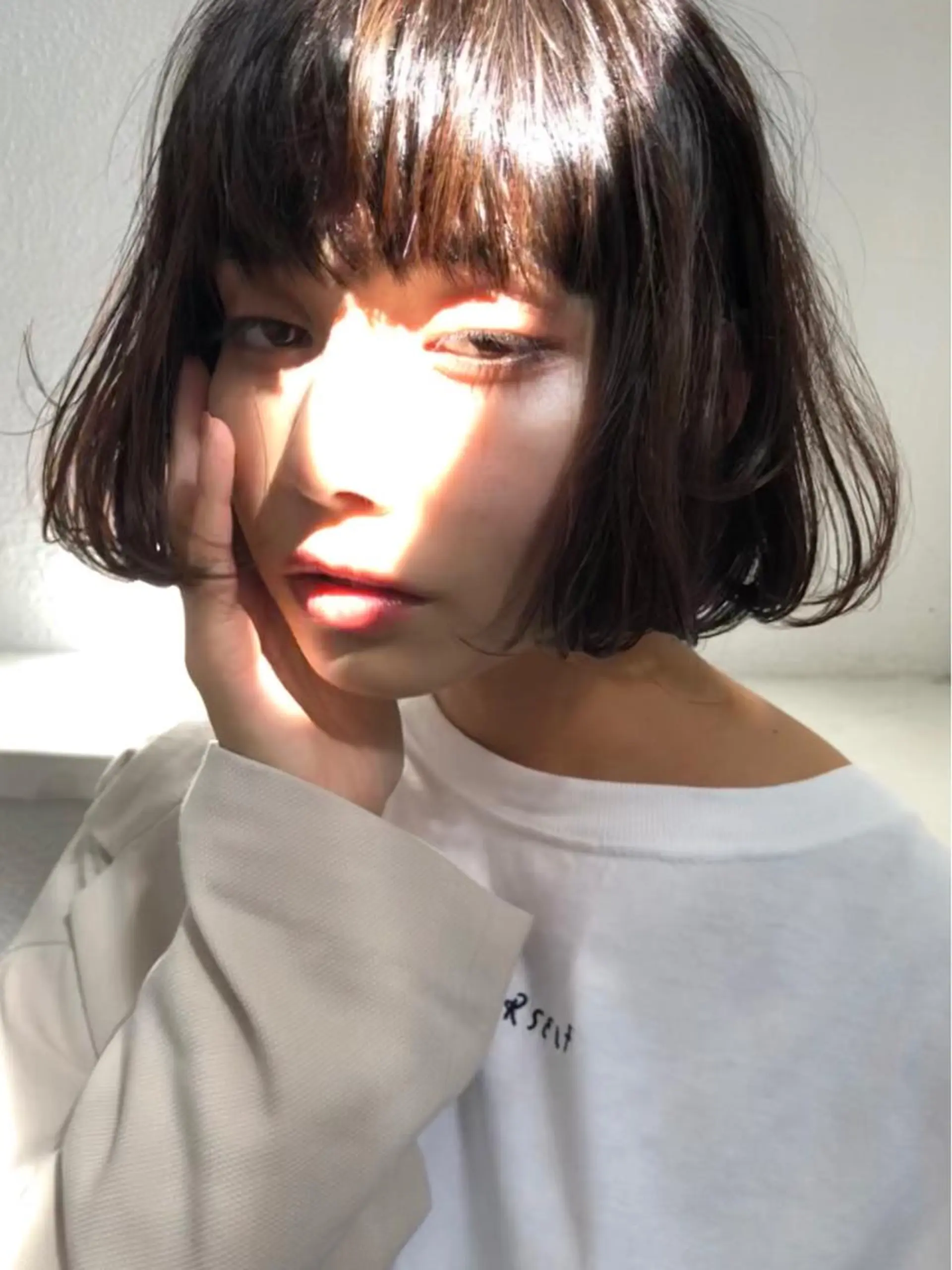 ショート カラー パーマ/レイヤー 岩山丈一郎のヘアスタイル