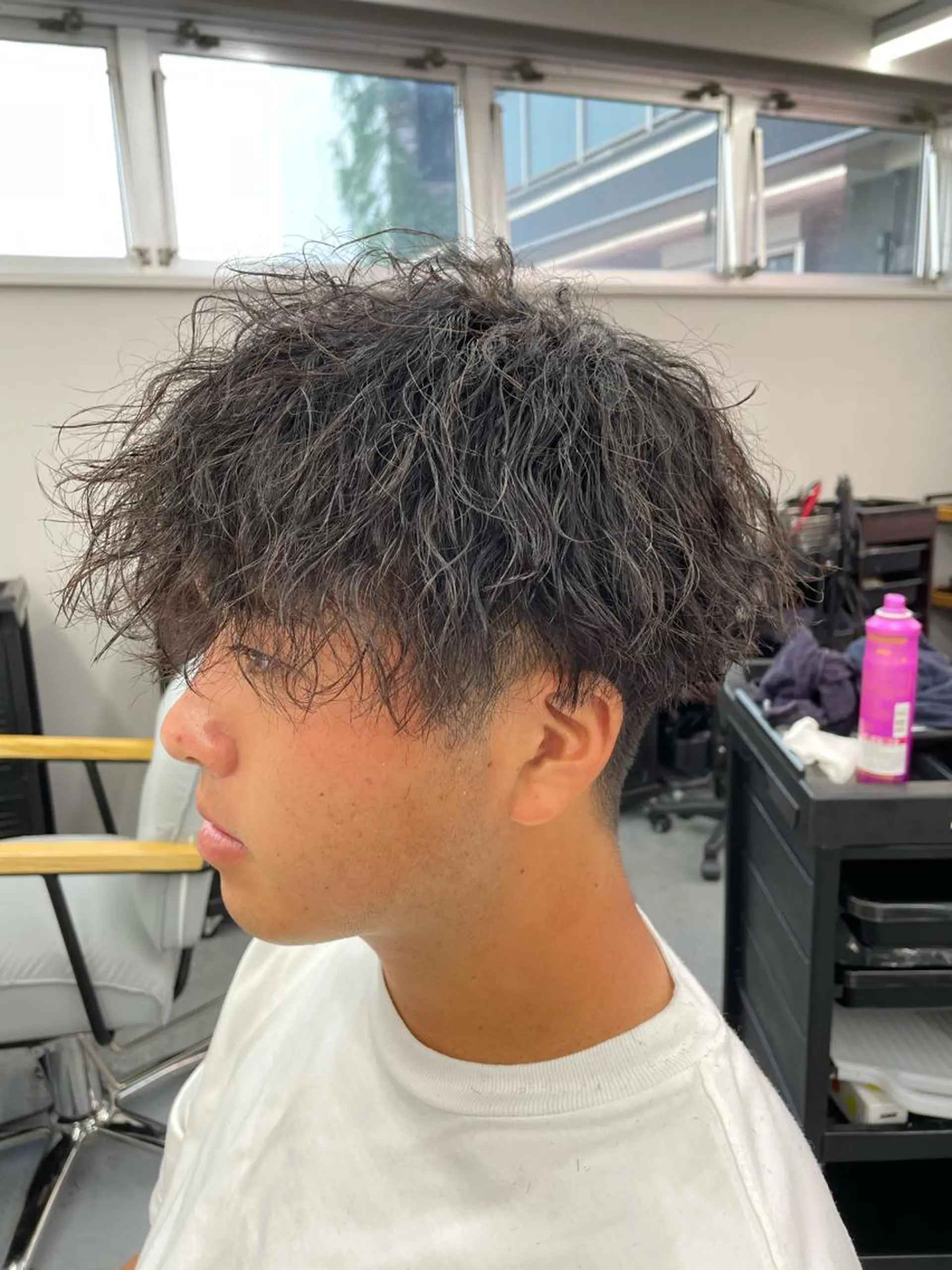 パーマ メンズ カット ヘアカラー メンズ特化/パーマ/ ブリーチ/福島 千颯のヘアスタイル