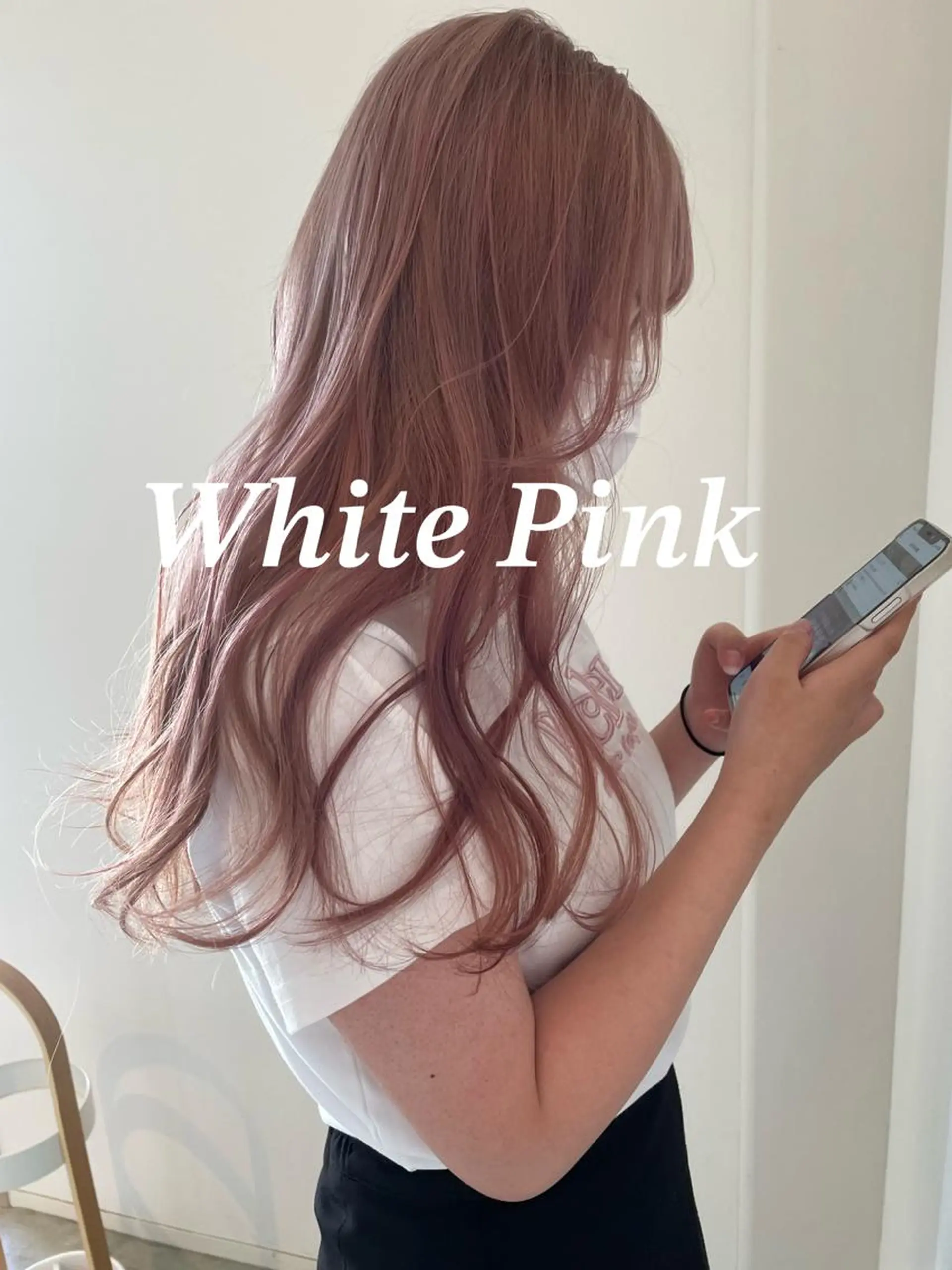 ロング カラー ブリーチ ピンクカラー ホワイトピンク カット トリートメント ヘッドスパ 北九州美容室 🕊️わかな✂︎のヘアスタイル