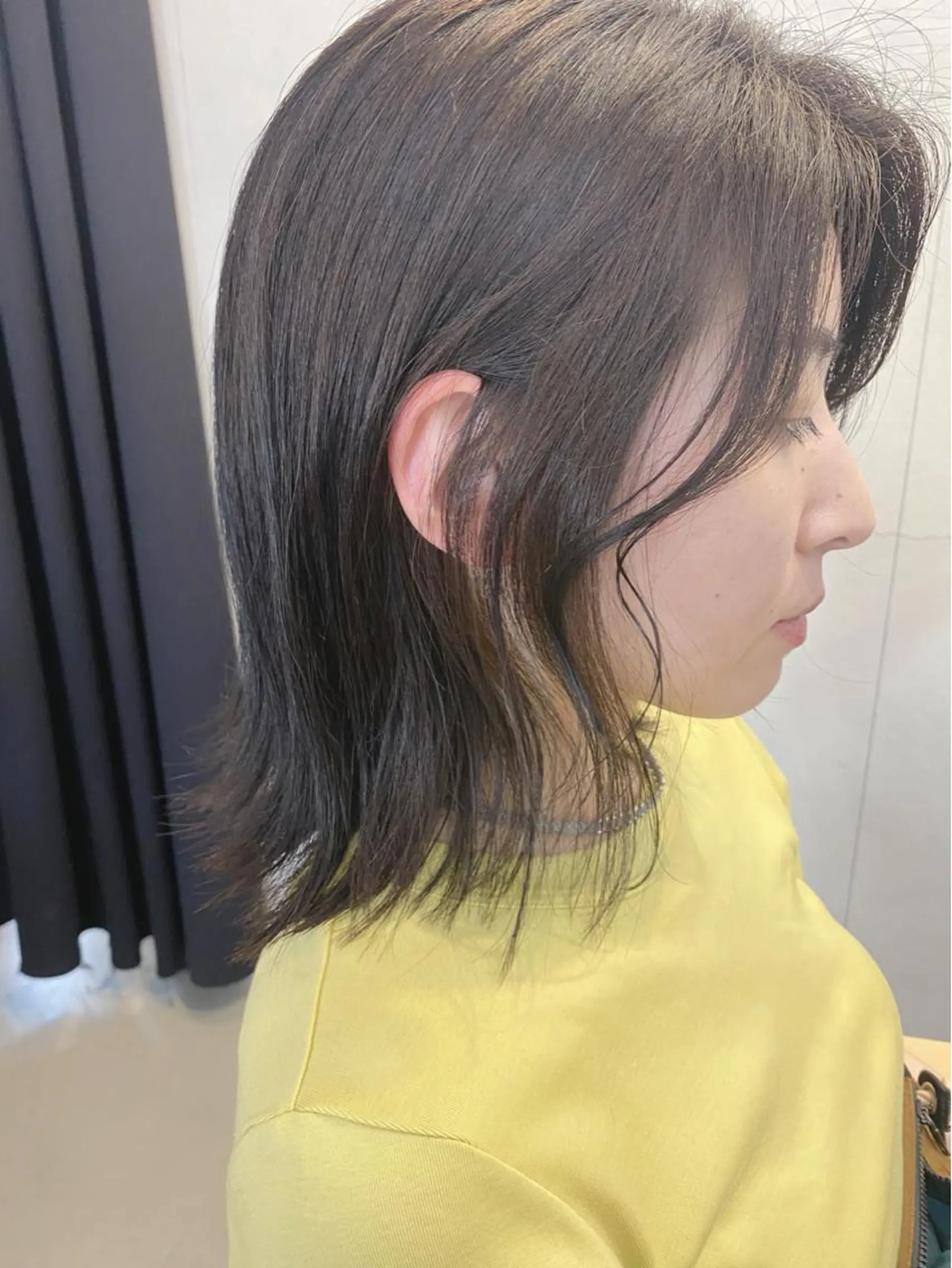 ミディアム カラー くせ毛 縮毛矯正 conne& ririのヘアスタイル