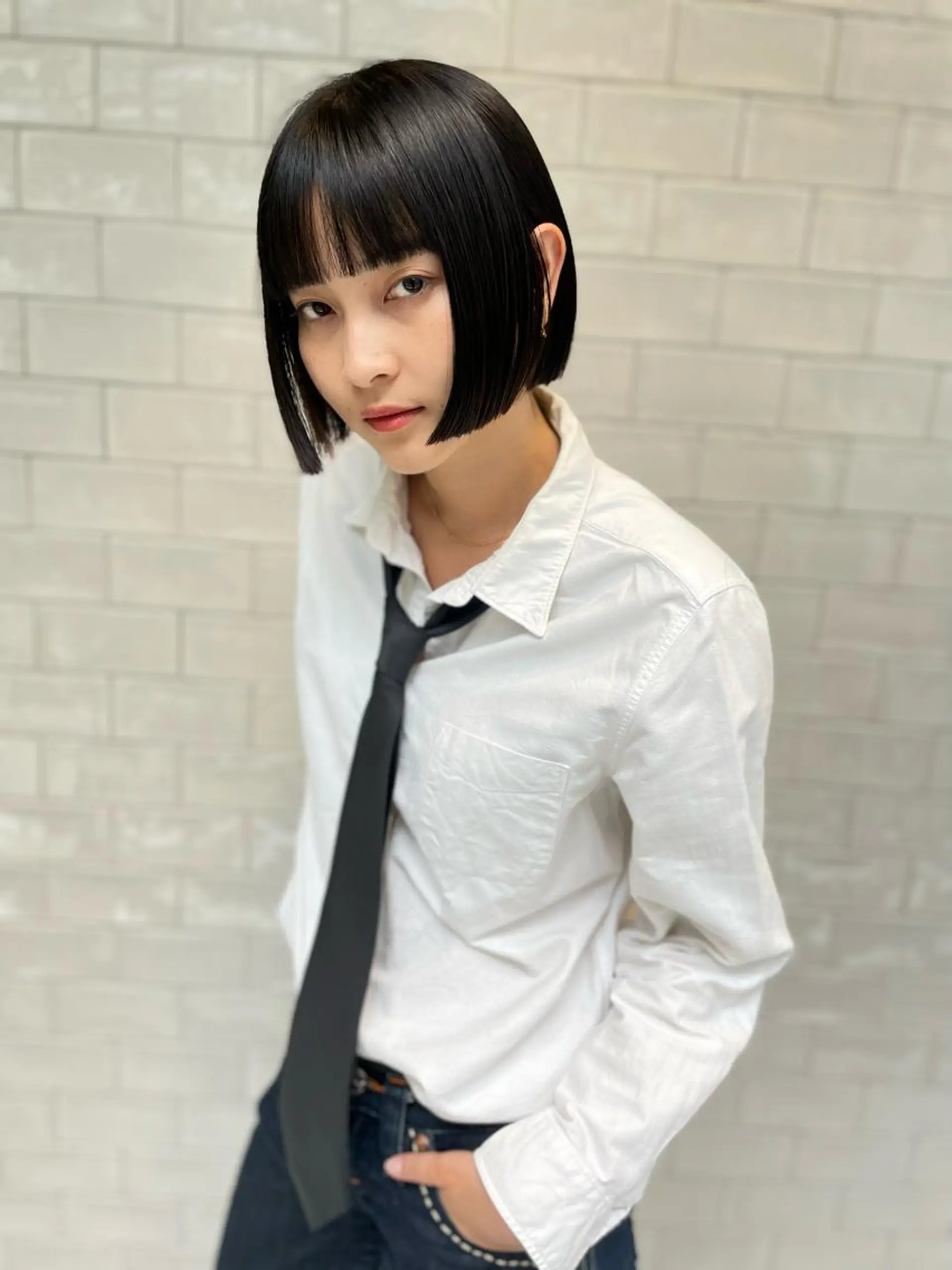 ショート カラー カット トリートメント SALOWIN所属・ブリーチ✨ ボブ✨レイヤーのヘアスタイル