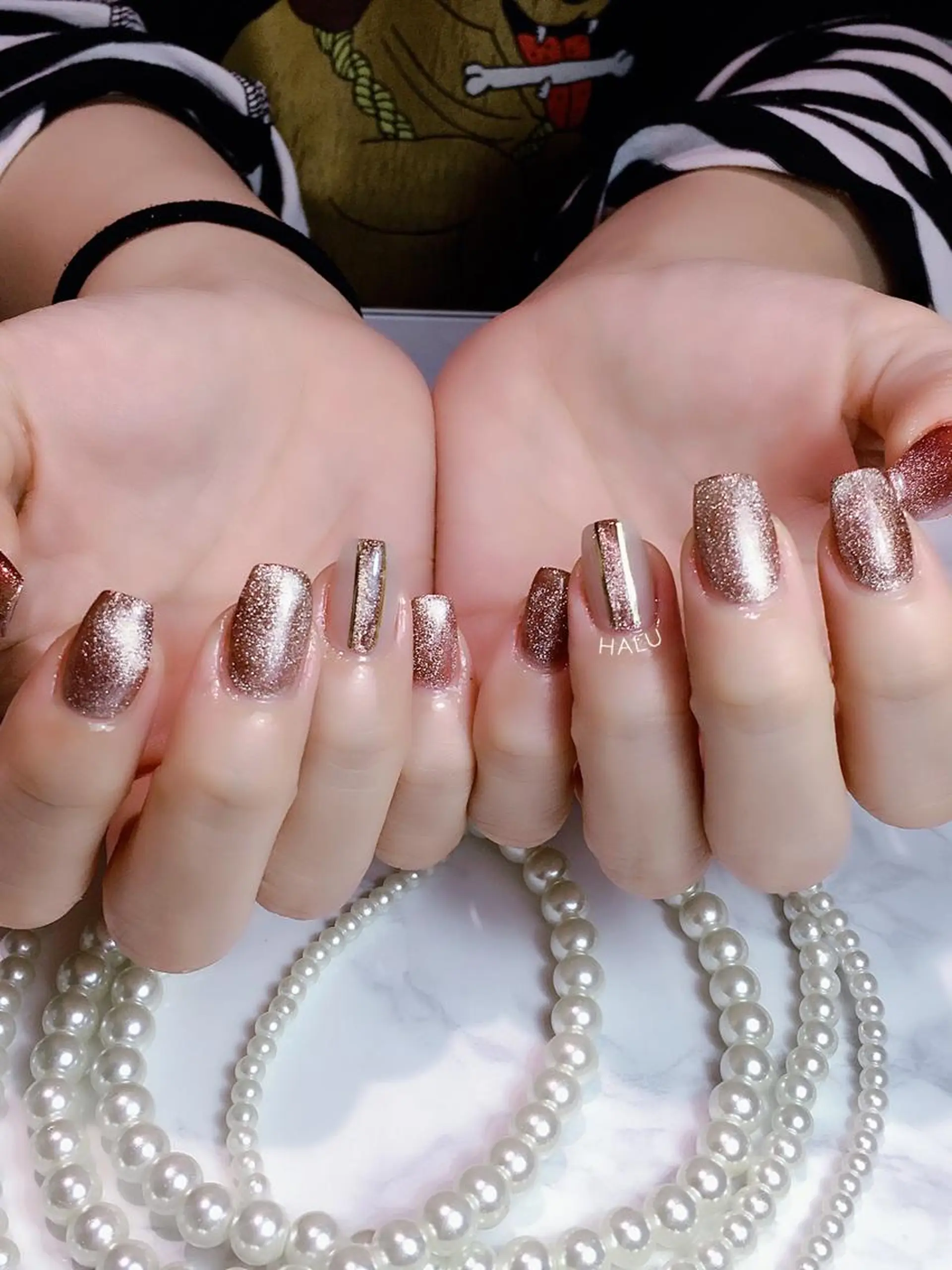 ネイル ブラウン HALU ハルのネイルデザイン