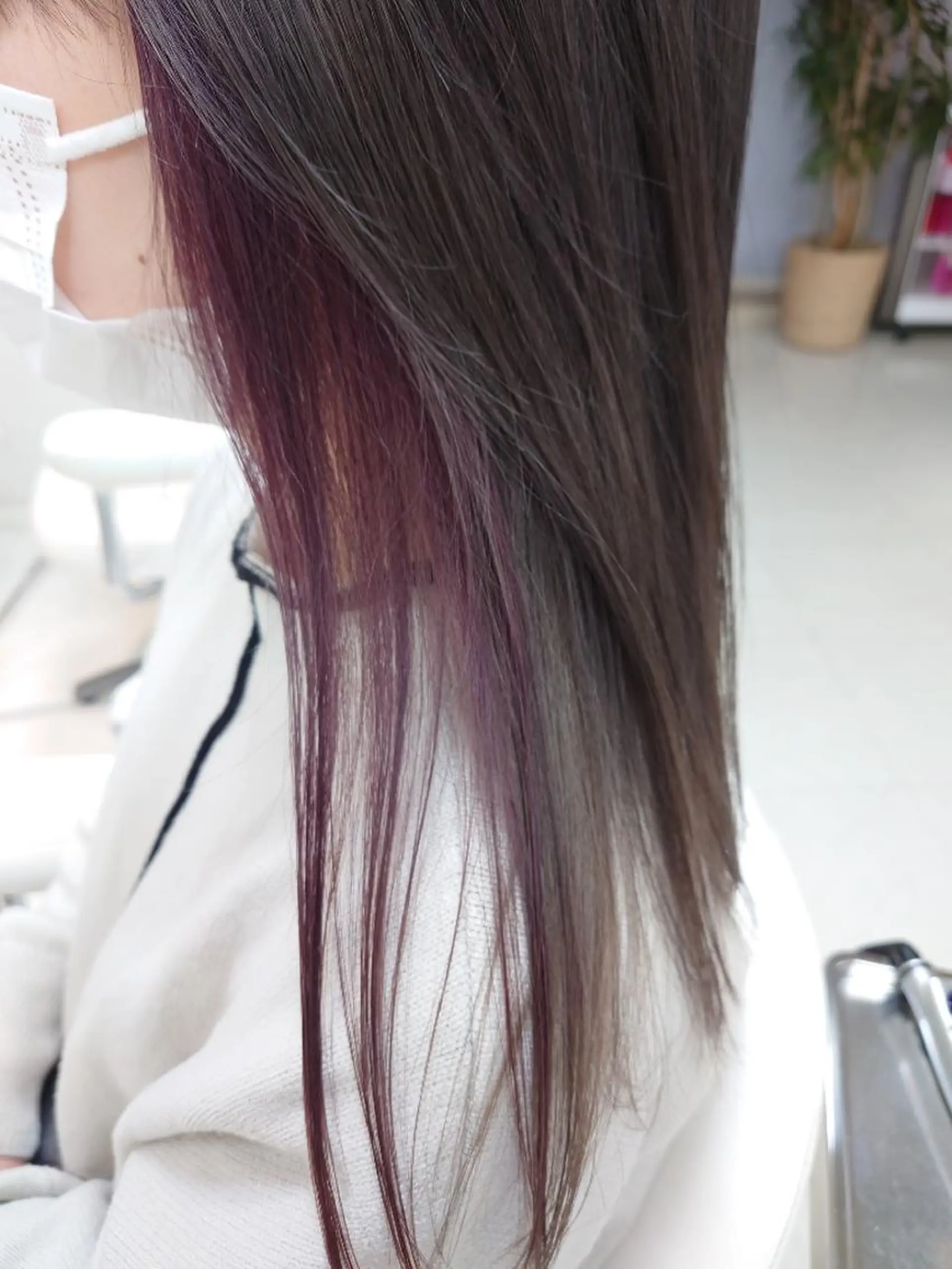 ロング カラー グレージュ ラベンダーカラー ラベンダーピンク ピンクカラー nagane sayakaのヘアスタイル