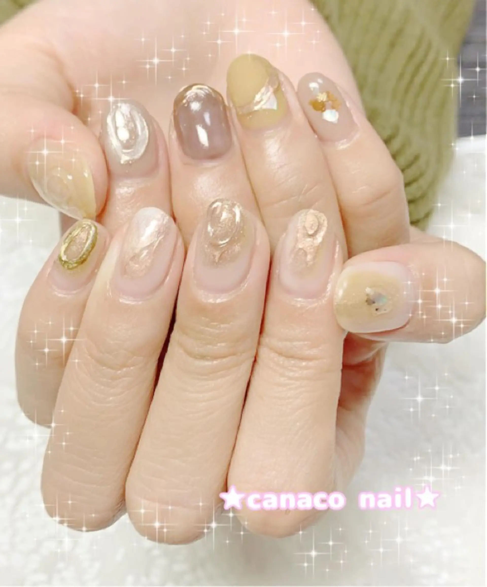 ネイル ミラーネイル ニュアンスネイル ピスタチオネイル ハンドネイル ハンドケア Felice所属・ベテランネイル cnc  nailのネイルデザイン