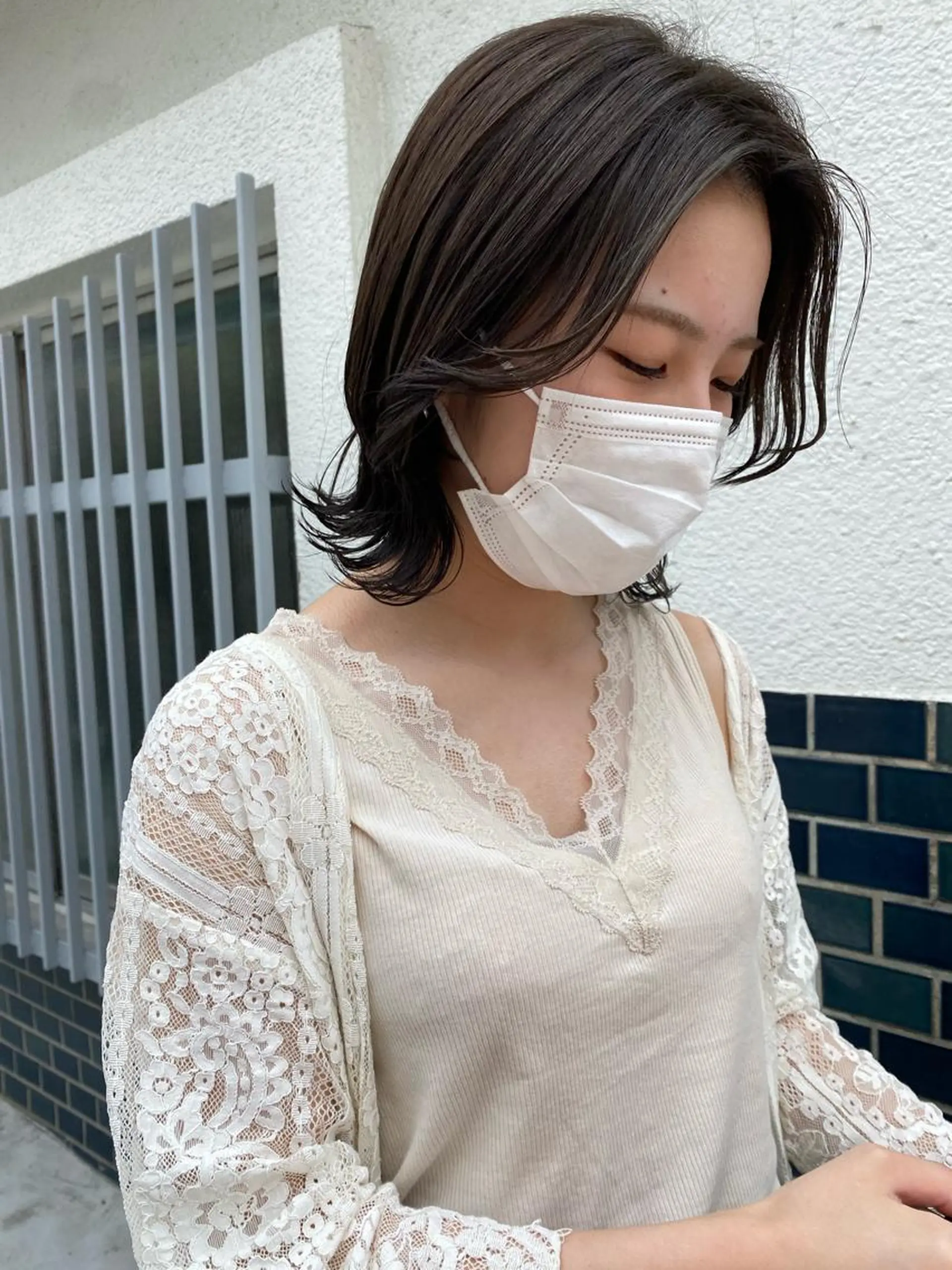 ミディアム カラー 顔周りカット お任せヘア☘️☘️ 及川渚のヘアスタイル