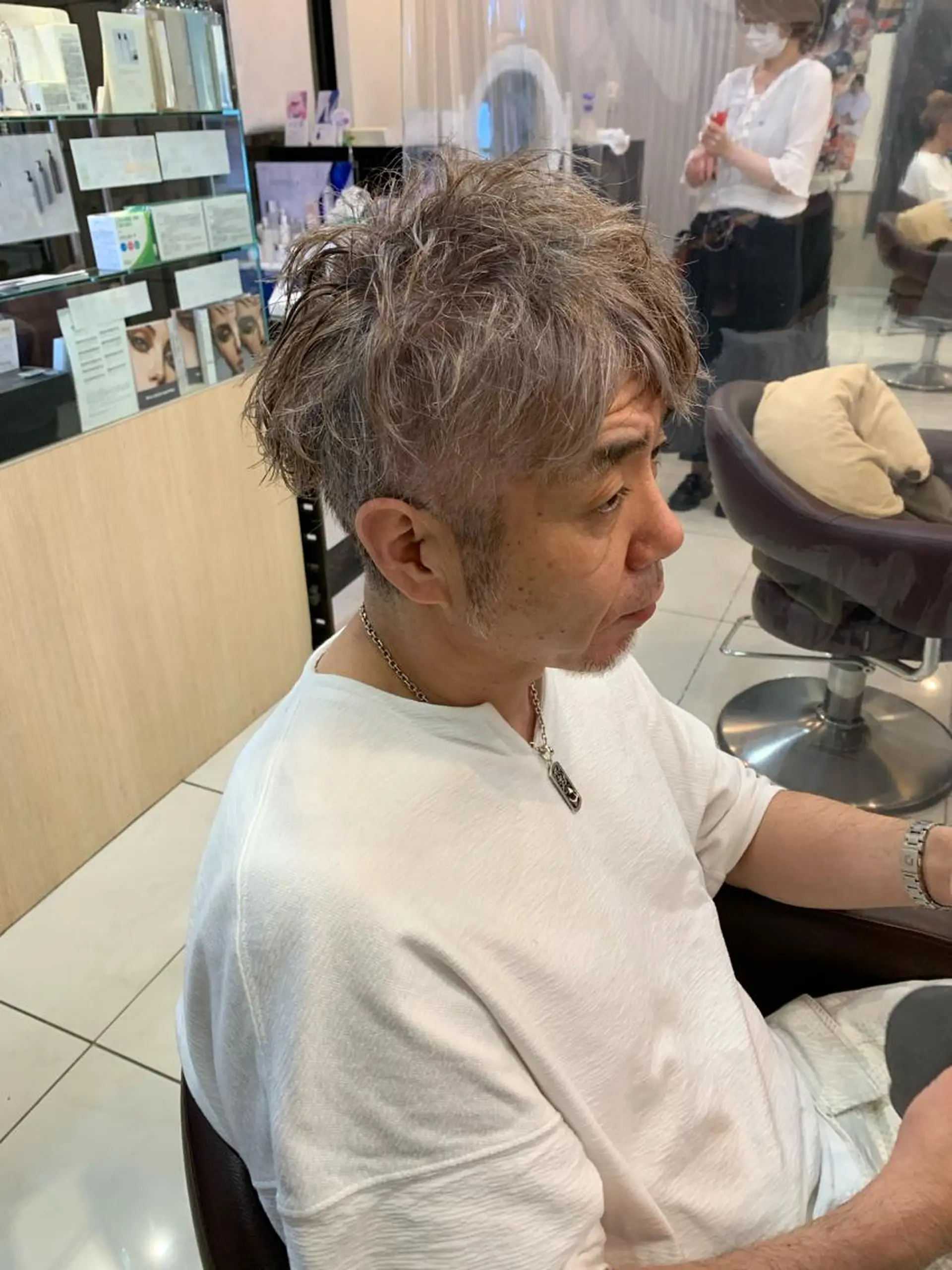 ショート パーマ メンズ カット パーマ トータルビューティー K:R鶴川のヘアスタイル