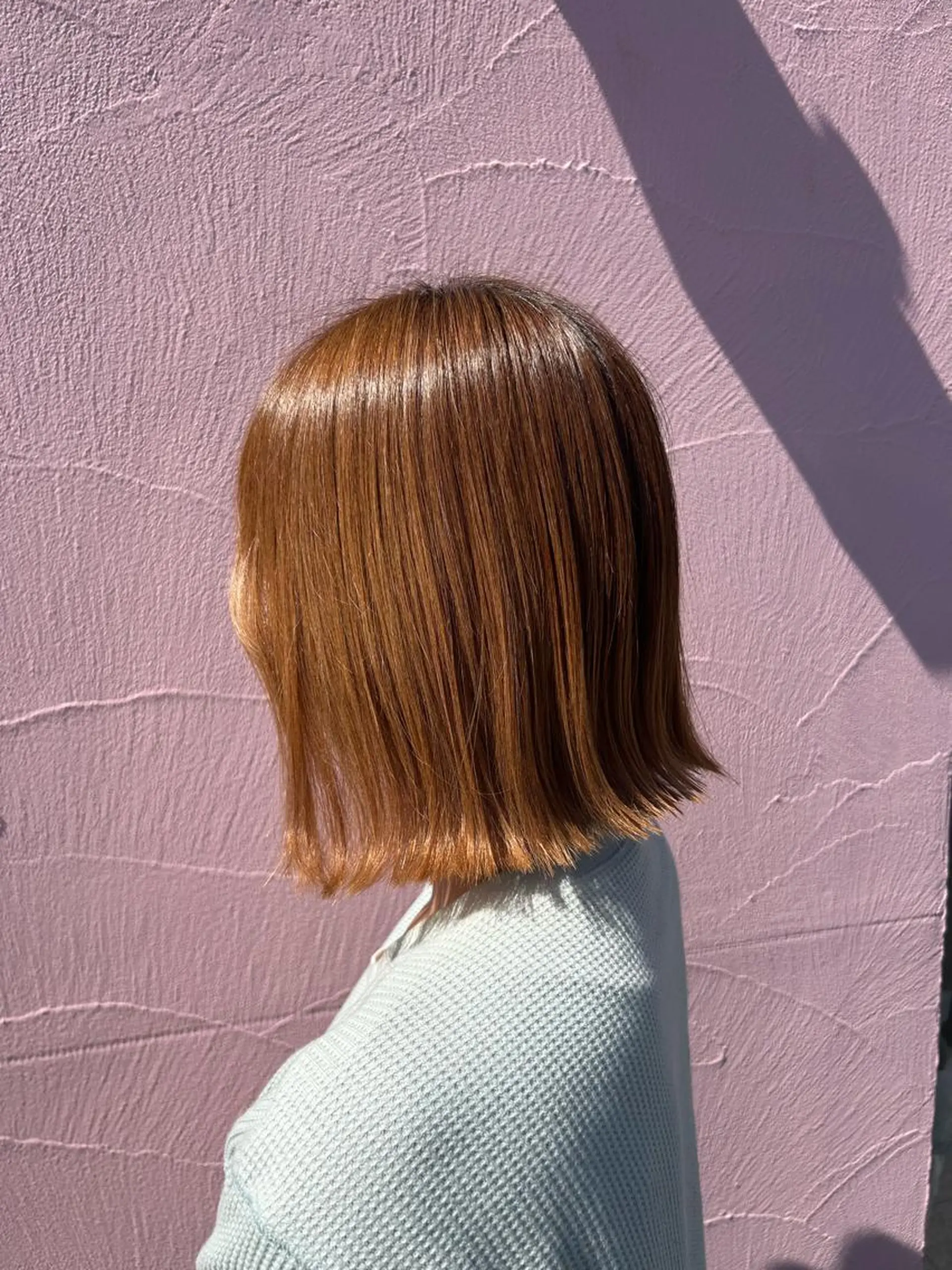 ミディアム カラー 切りっぱなしボブ バレイヤージュ ブリーチ ケアブリーチ 透明感カラー カット ヘアカラー トリートメント 💙ルル💙 ハイトーン/レイヤーのヘアスタイル