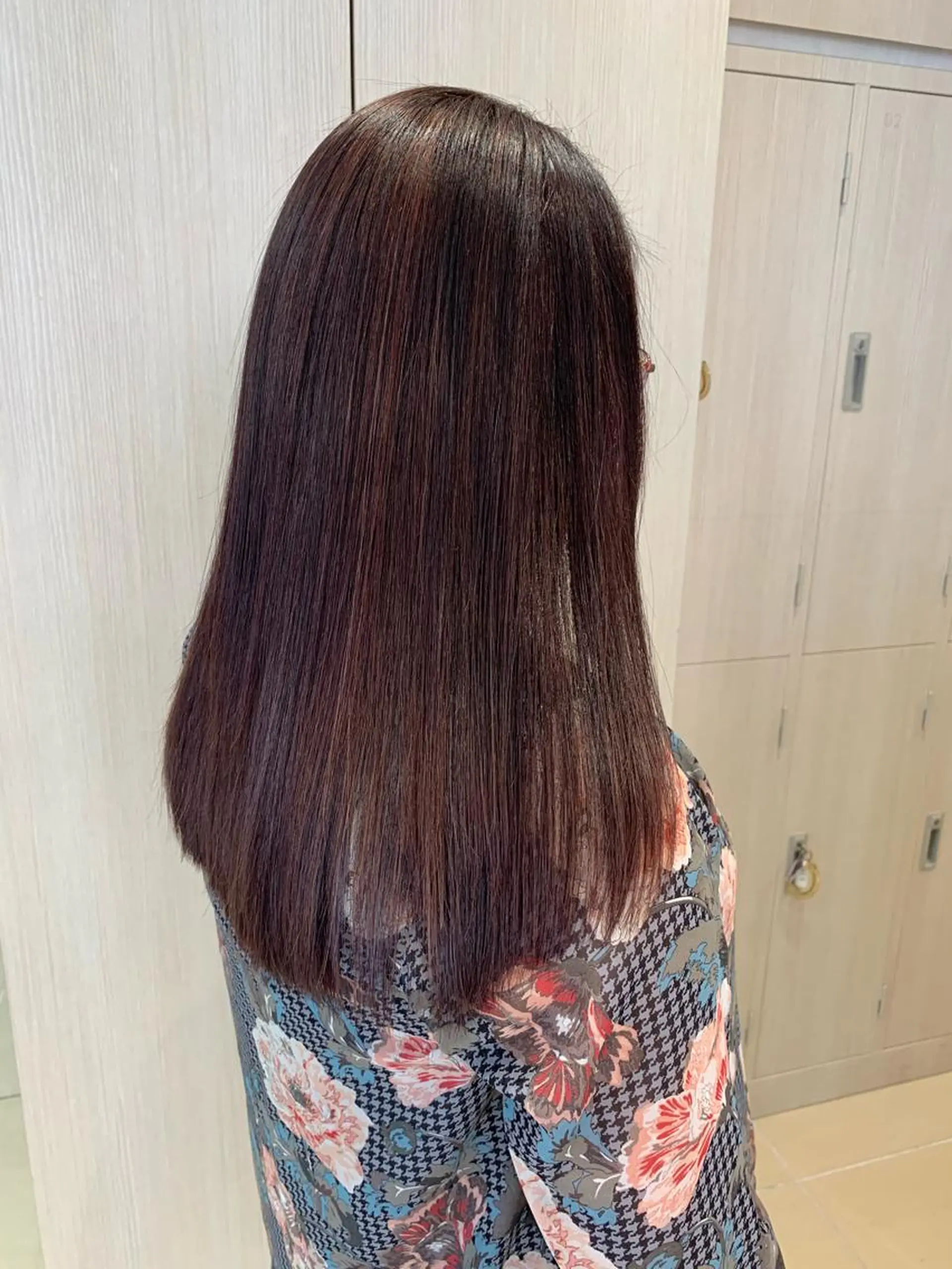 ロング カラー パーマ ハイライトカラー イルミナカラー ハイライト 縮毛矯正 藤森 希美のヘアスタイル