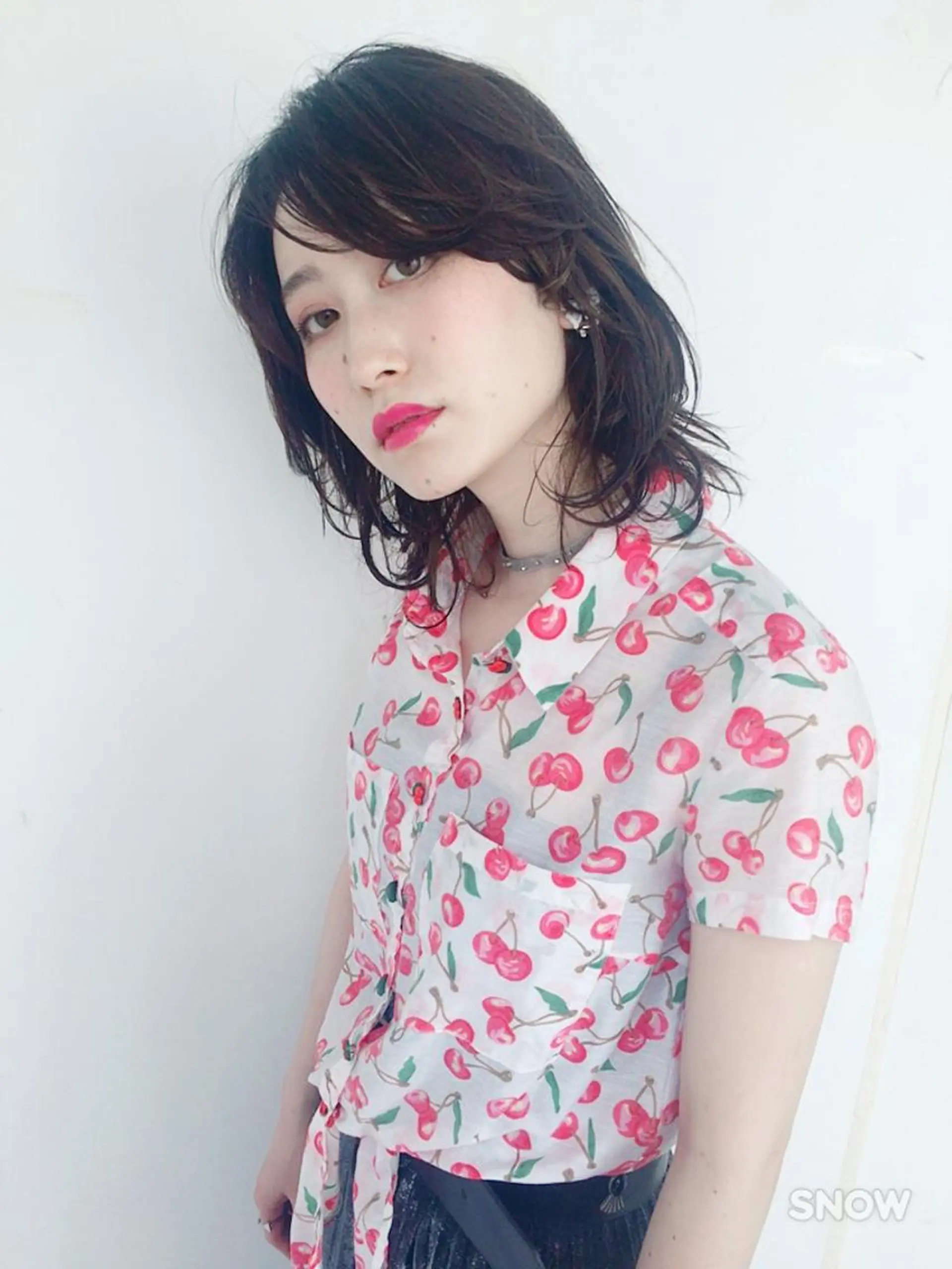 セミロング パーマ ウルフカット／吉村 桃子のヘアスタイル