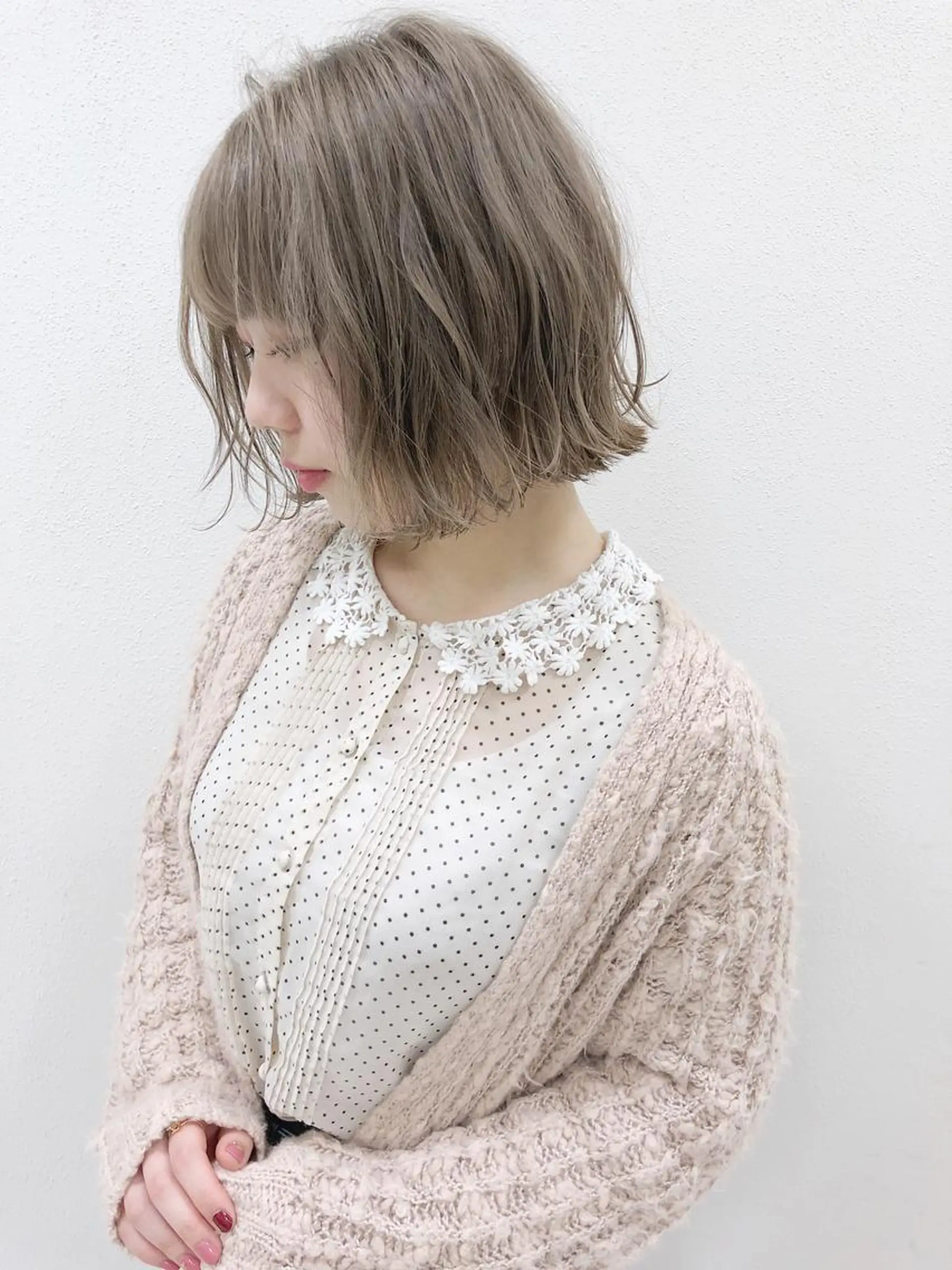 ショート 透明感カラー／ 髪質改善／ボブ／中山のヘアスタイル