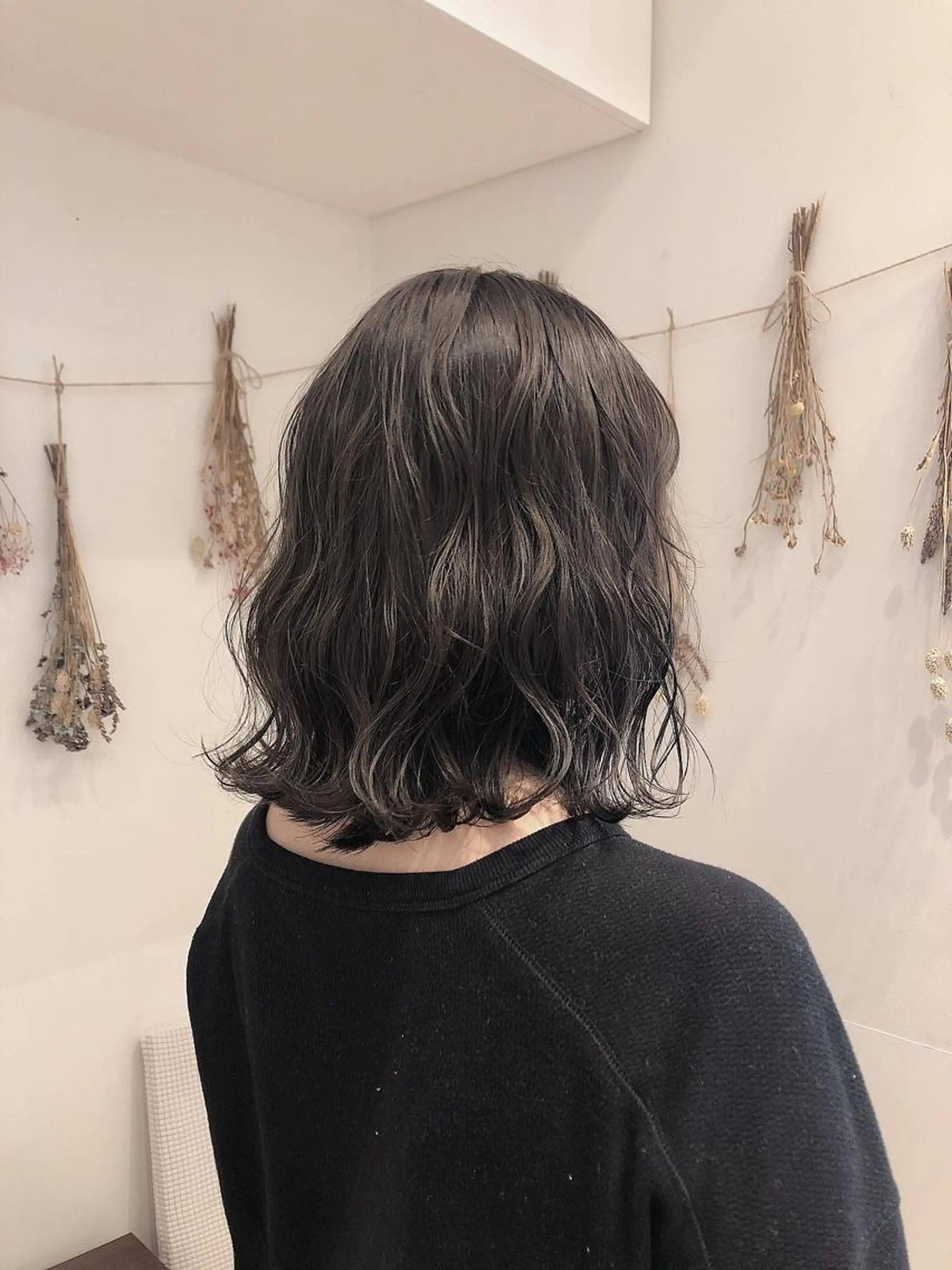 ミディアム カラー ダークグレー グレージュ はだゆうき @hadadan08のヘアスタイル