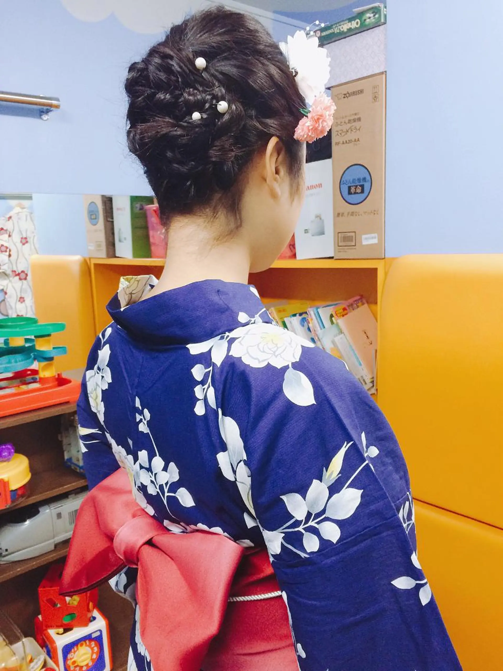 ヘアアレンジ 浴衣 大野 まゆのヘアスタイル