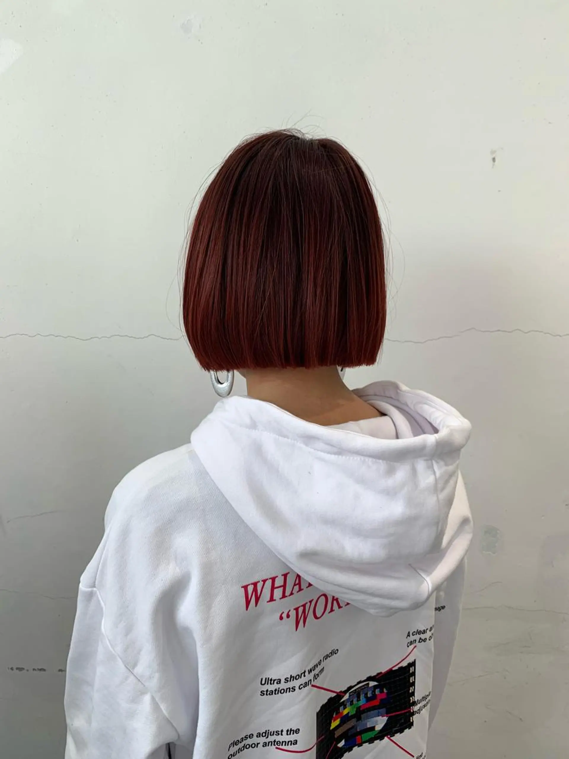 セミロング カラー ヘアアレンジ ブリーチ オレンジ ヘアカラー トリートメント THE./ブリーチ 透感カラー/髪質改善のヘアスタイル