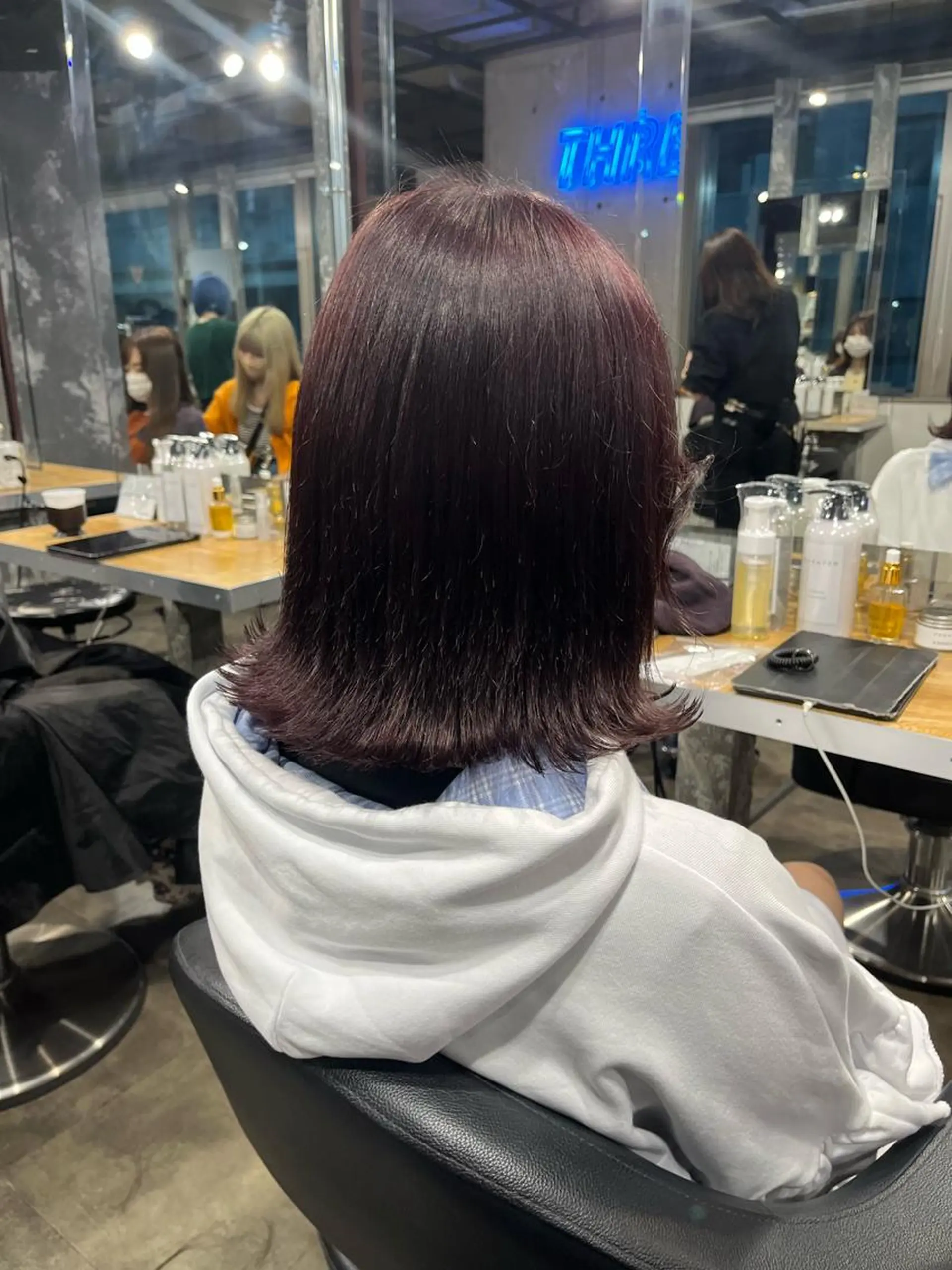 ミディアム ヘアカラー トリートメント ヘッドスパ ヘアセット I S所属・🌿透明感カラー‪ 縮毛矯正✨かずきのヘアスタイル