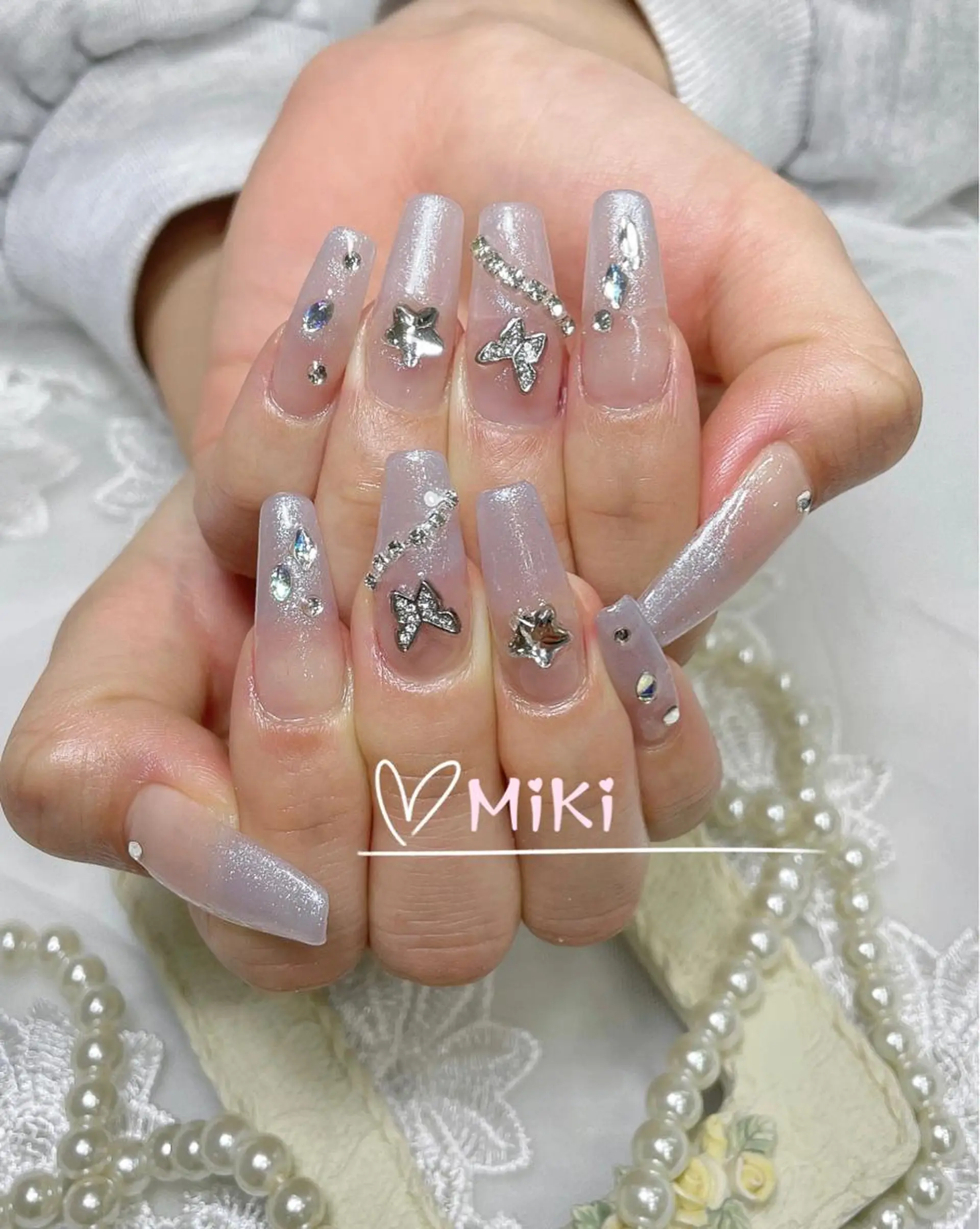 ネイル ハンドネイル ハンドケア 🦋 MiKi 🦋 ネイルサロンのネイルデザイン