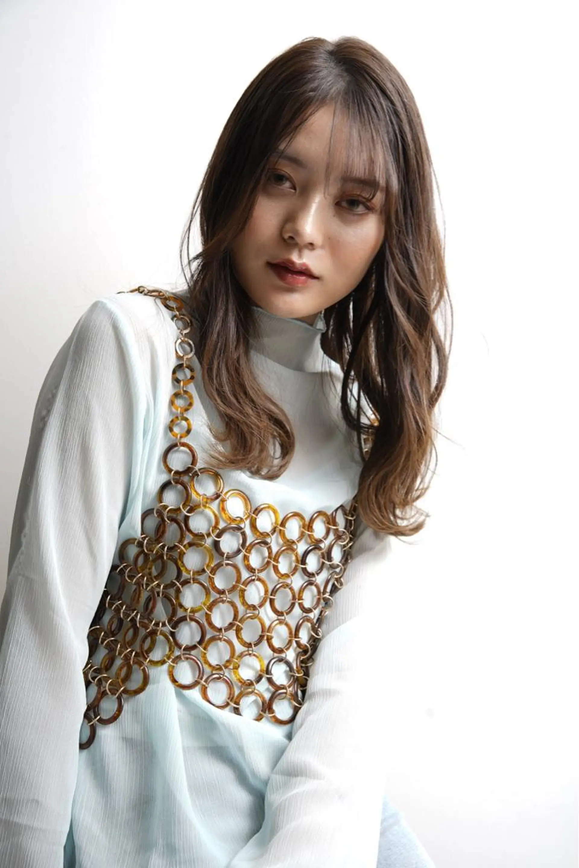 セミロング カラー カット ヘアカラー トリートメント ベージュ/インナー カラー🤍Rieのヘアスタイル