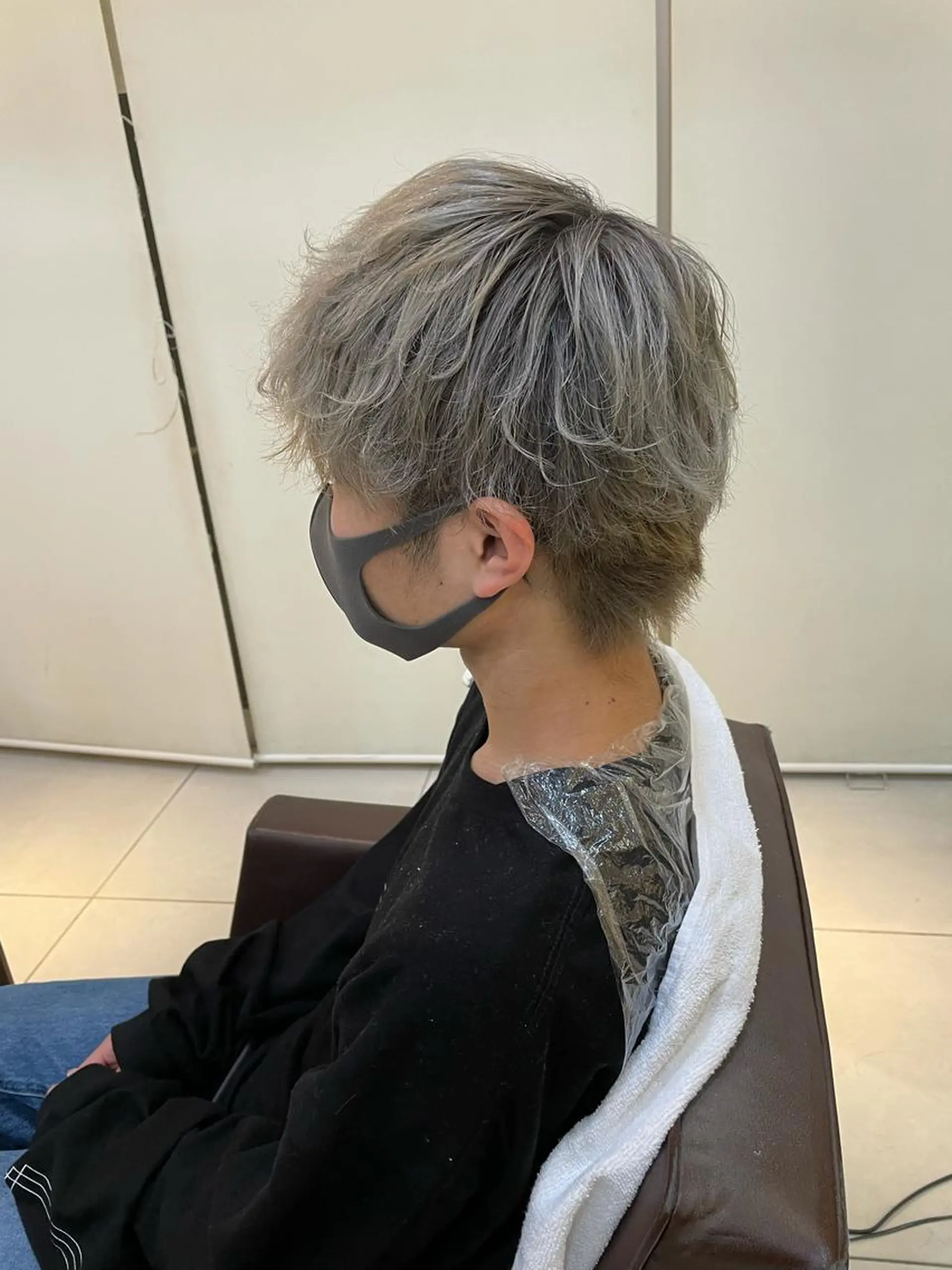 ショート カラー メンズ 静岡/草薙パーマ メンズバレイヤージュのヘアスタイル