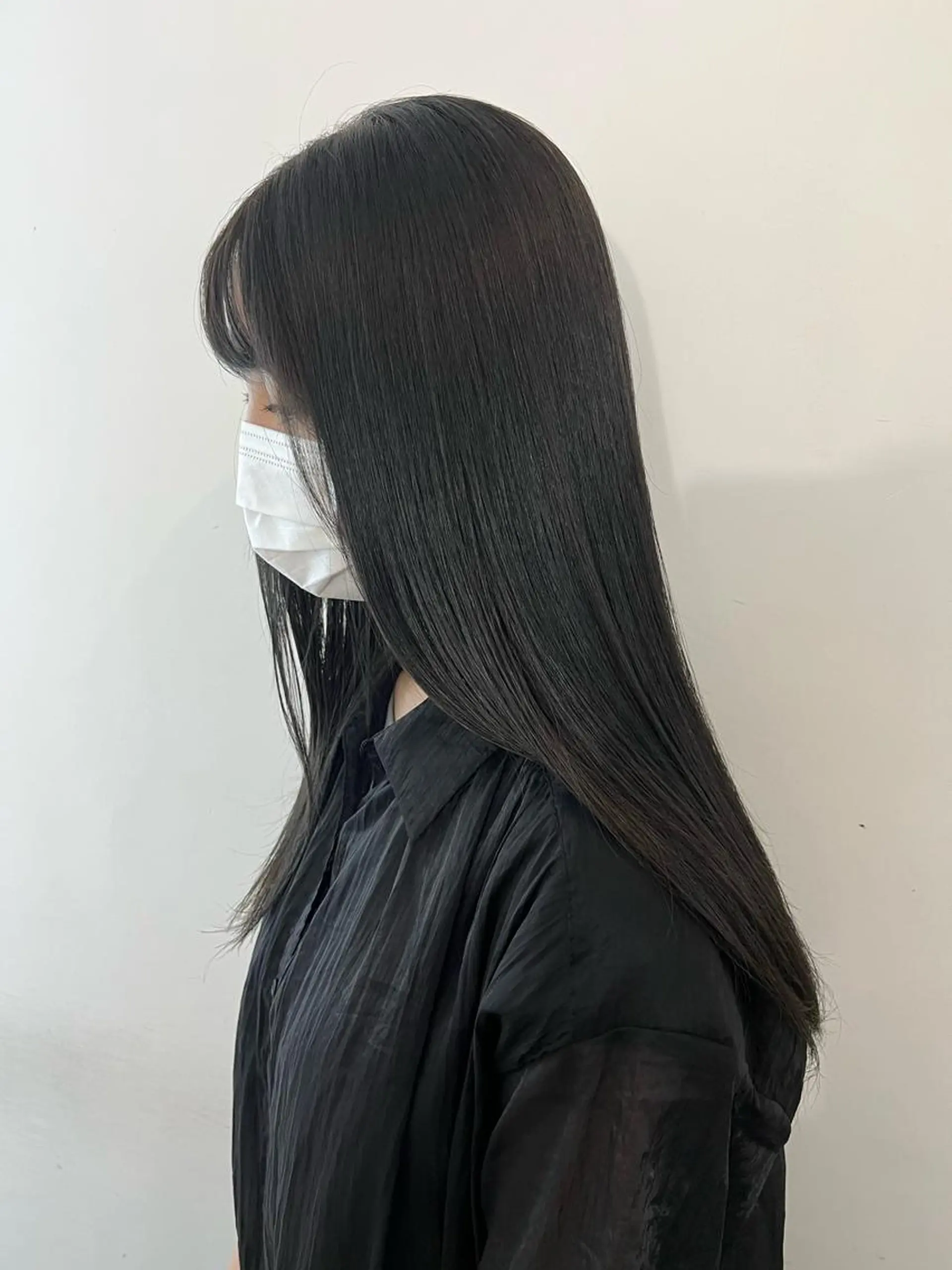 カラー 黒髪 ブルーカラー ブルーブラック . fukikoのヘアスタイル