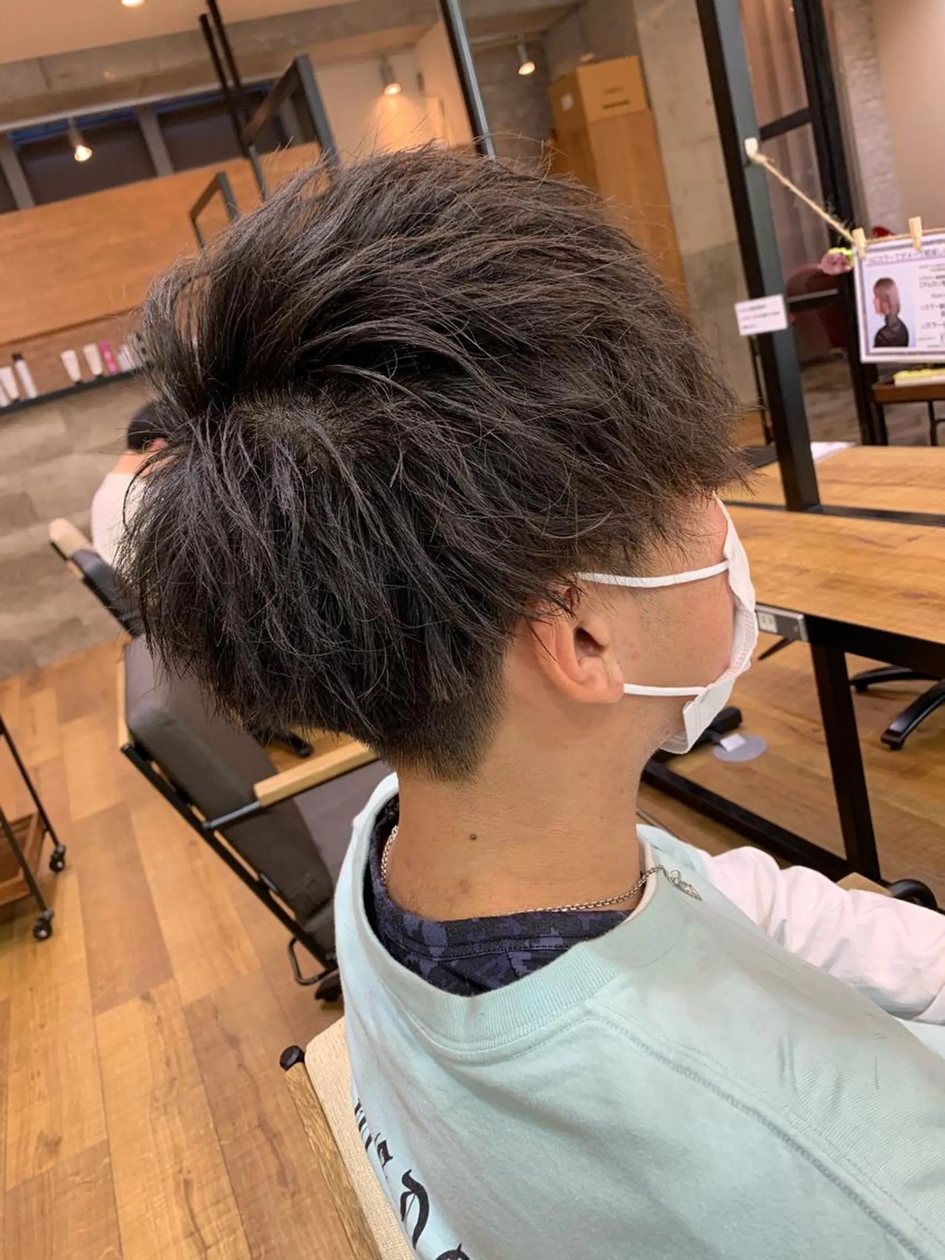 ショート パーマ メンズ 天野 開のヘアスタイル