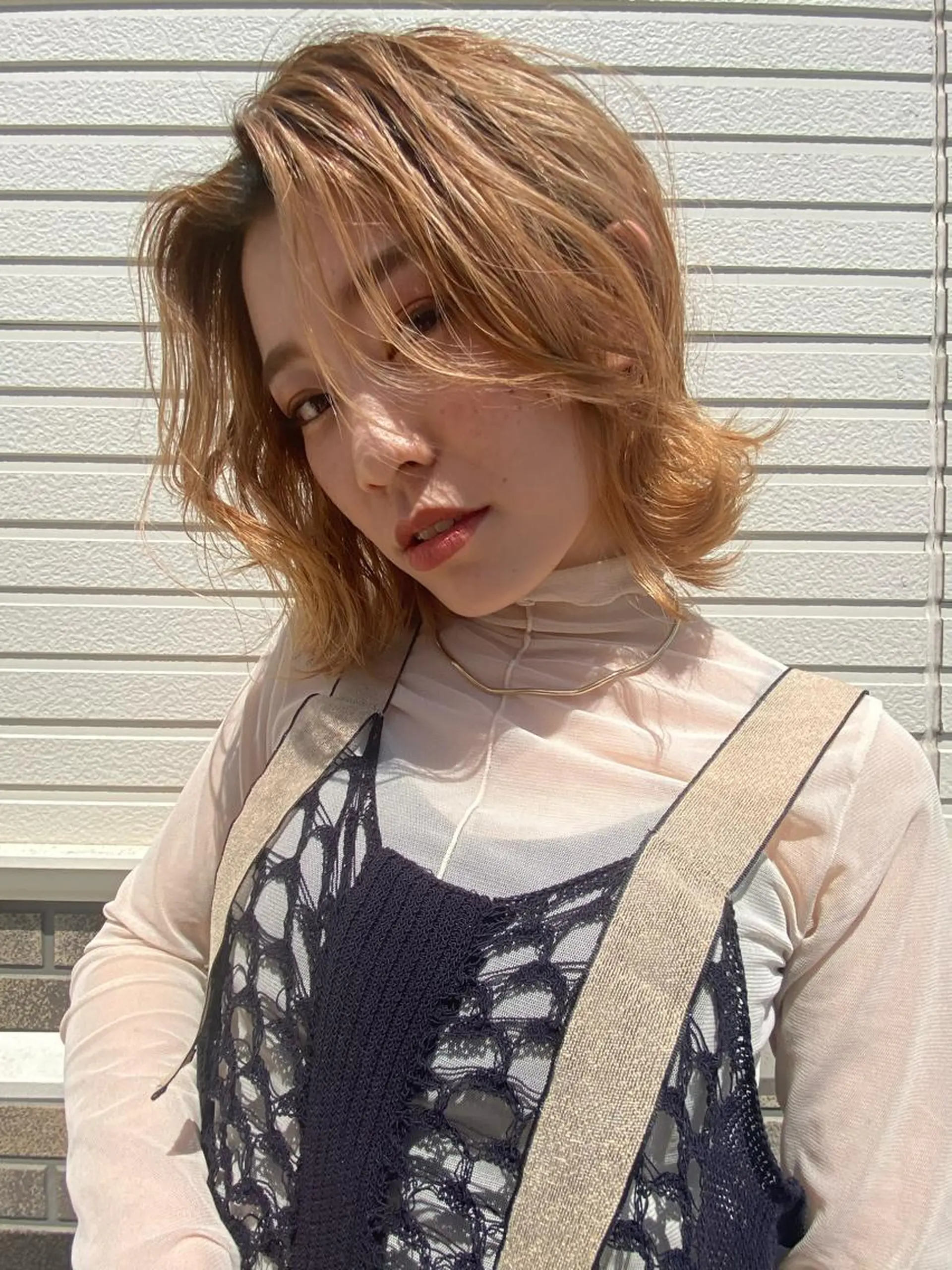 ミディアム カラー 角岡 真帆のヘアスタイル