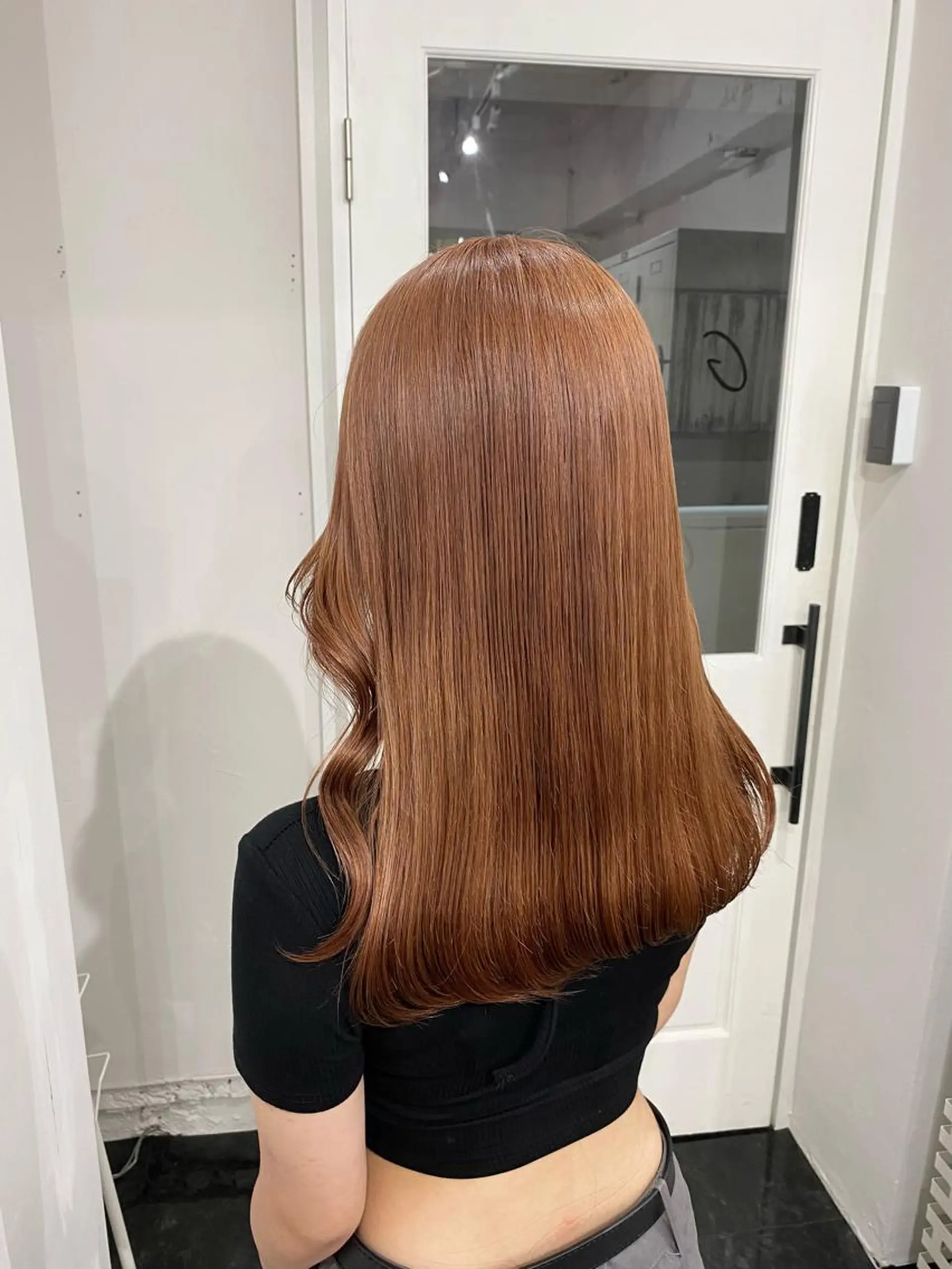 セミロング カラー ベージュカラー ブリーチ 楓🦋韓国系レイヤー / 透明感カラー🤍のヘアスタイル