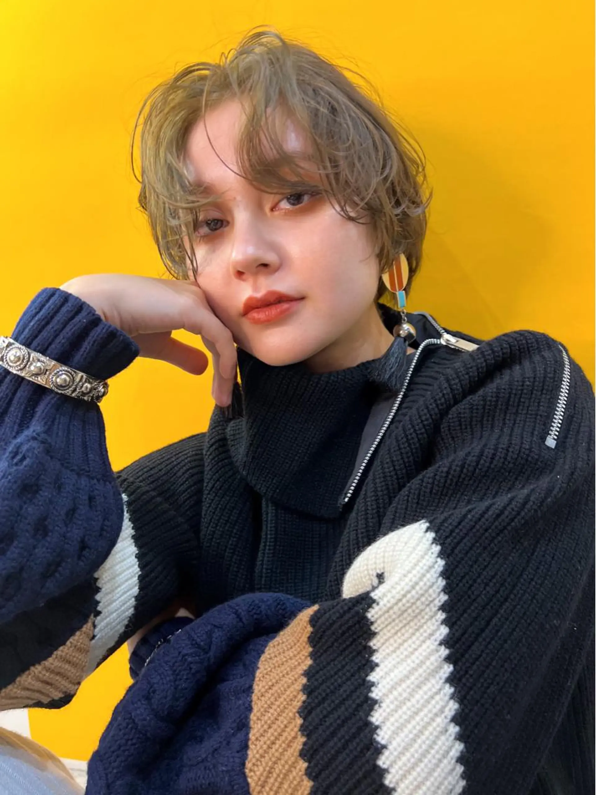 ショート カラー カット パーマ トリートメント トレンドボブ /ミリヤのヘアスタイル