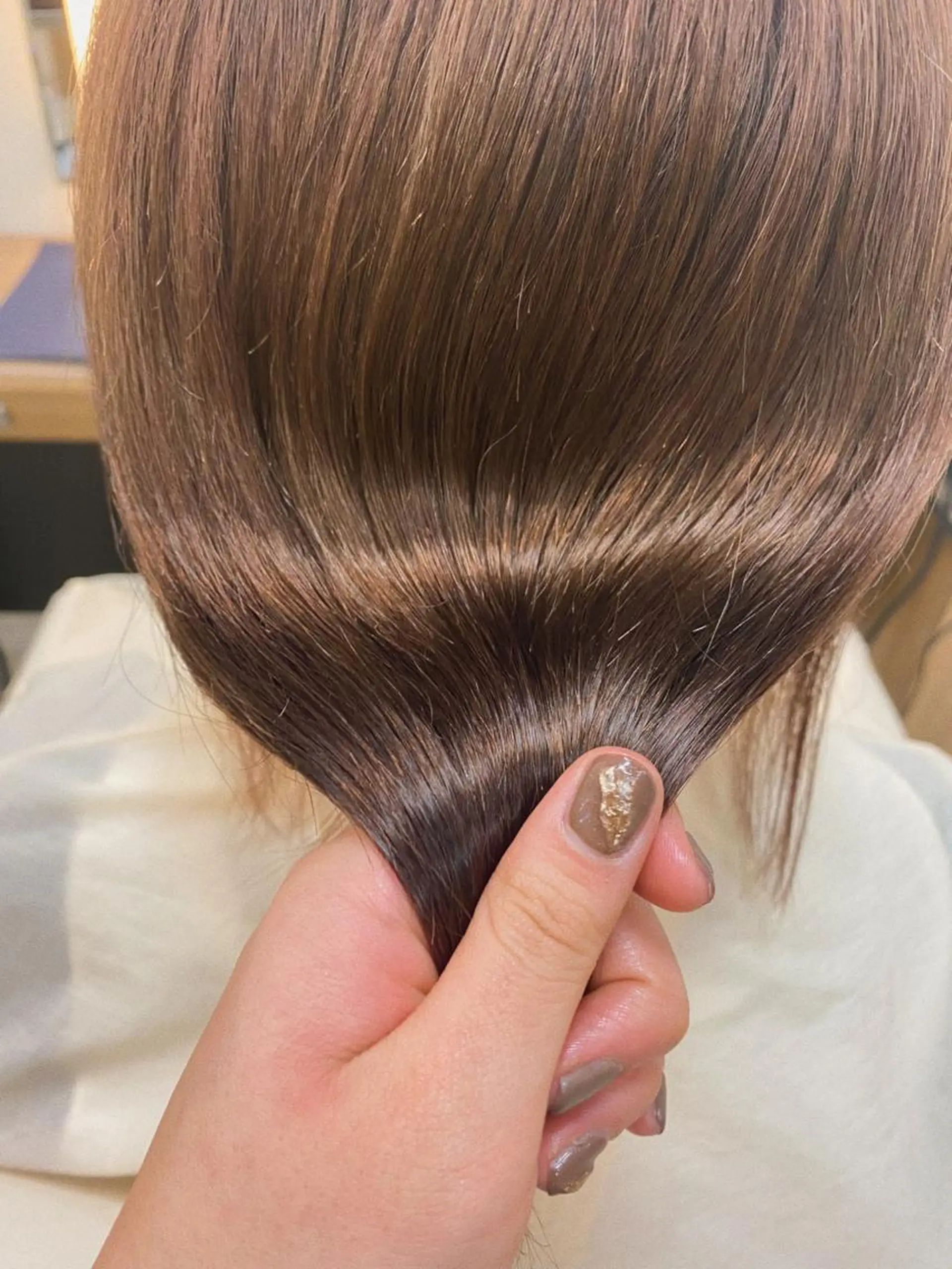 ミディアム カラー ブラウンカラー マロンブラウン ブリーチカラー/ベー ジュ/Hono🦖のヘアスタイル