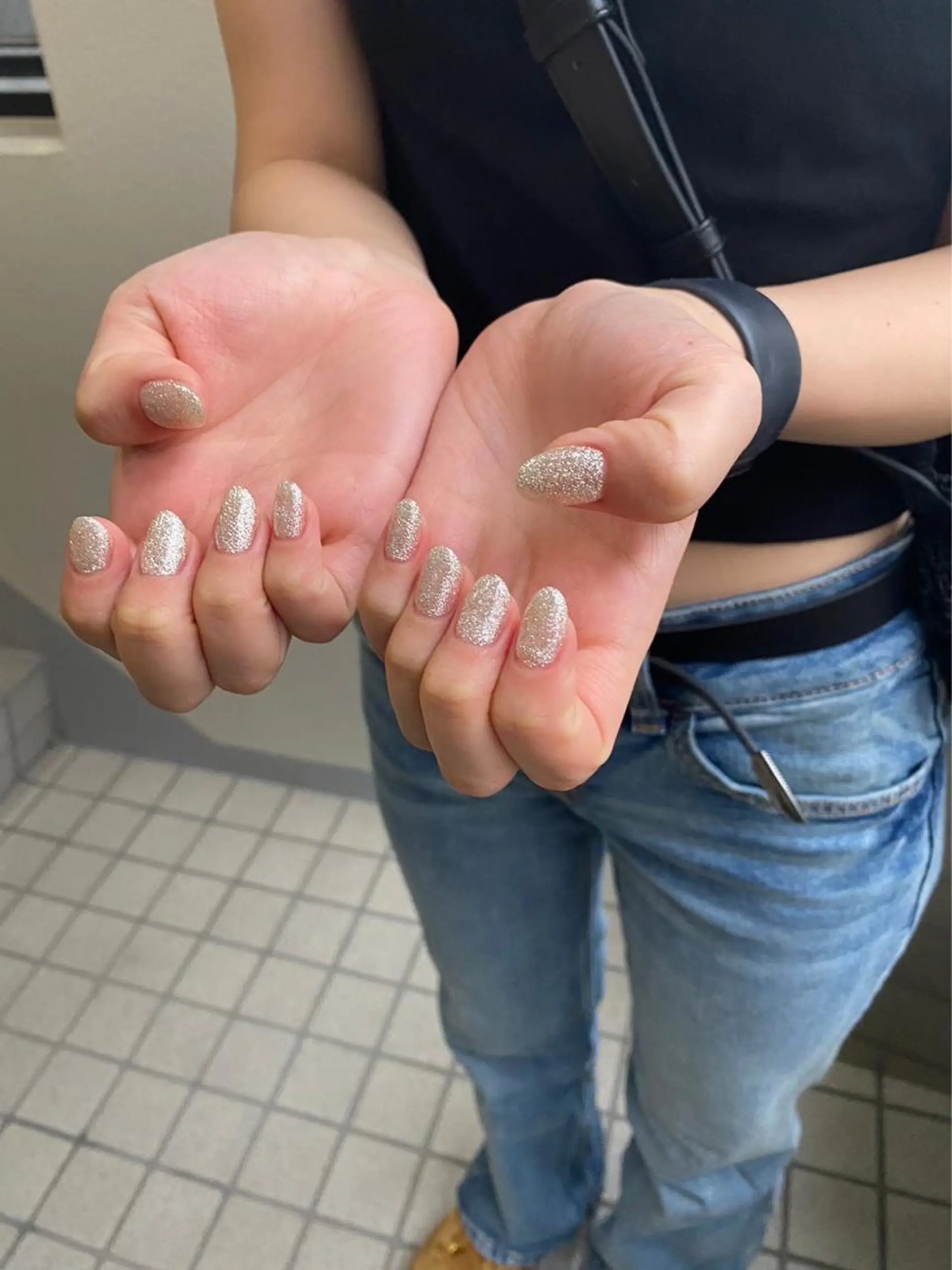 ネイル ラメ(グリッター) ワンカラーネイル Yarm As Etel　。のネイルデザイン