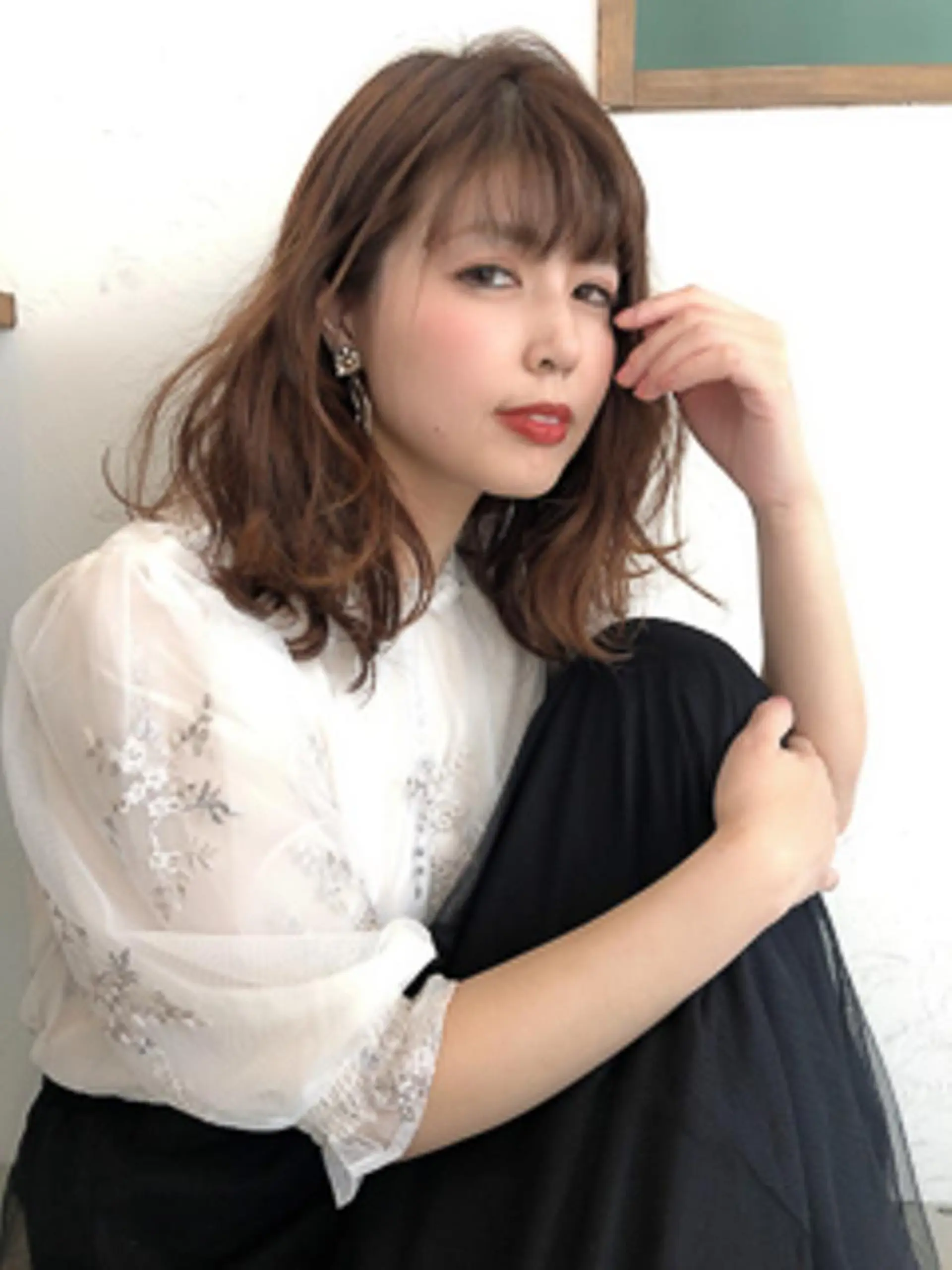 ミディアム カラー カット ヘアカラー トリートメント 髪質改善shoma mikiのヘアスタイル