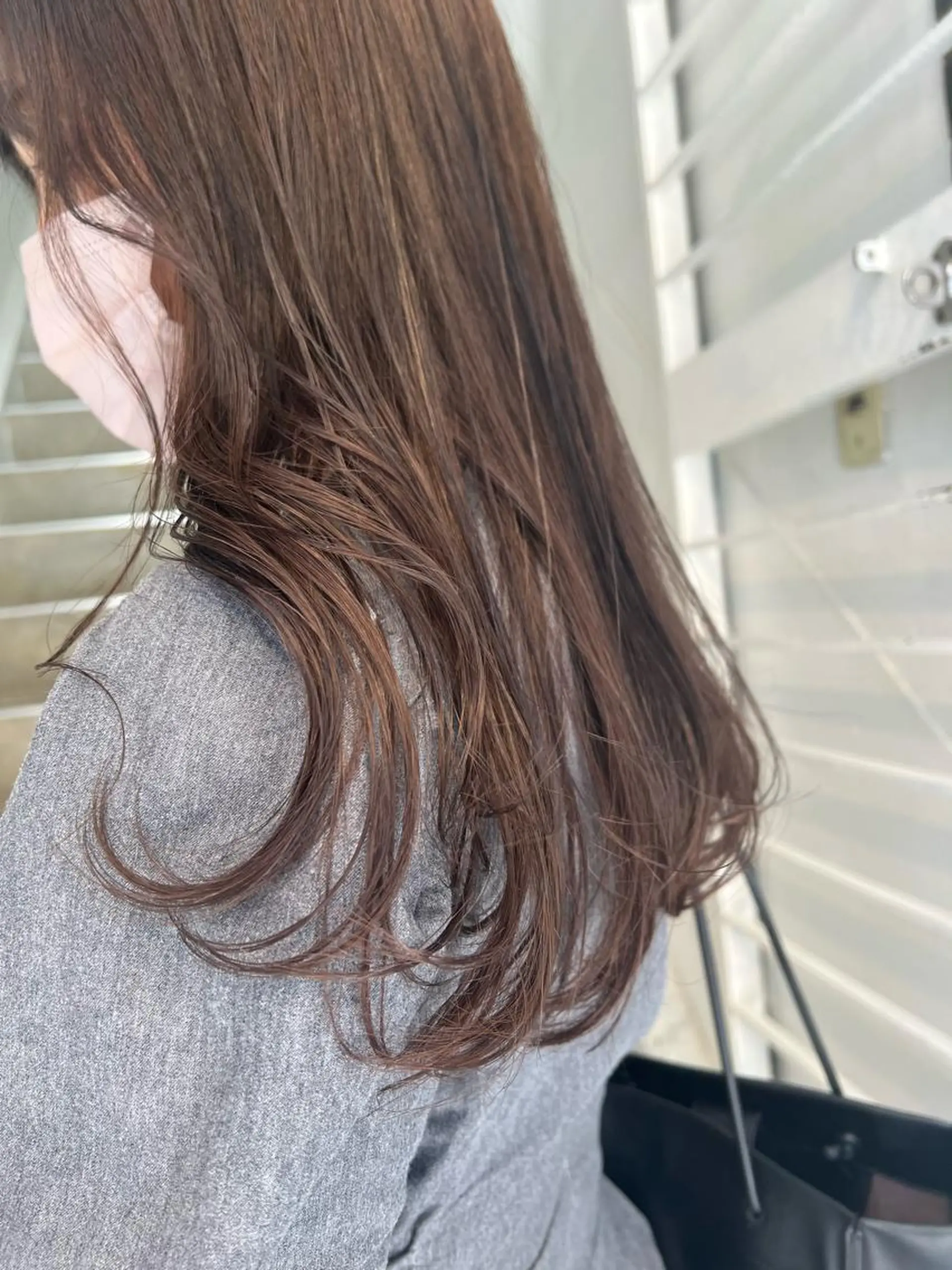 ロング カラー ブリーチ ブリーチなしカラー ヘアカラー ツキノキ ミナのヘアスタイル