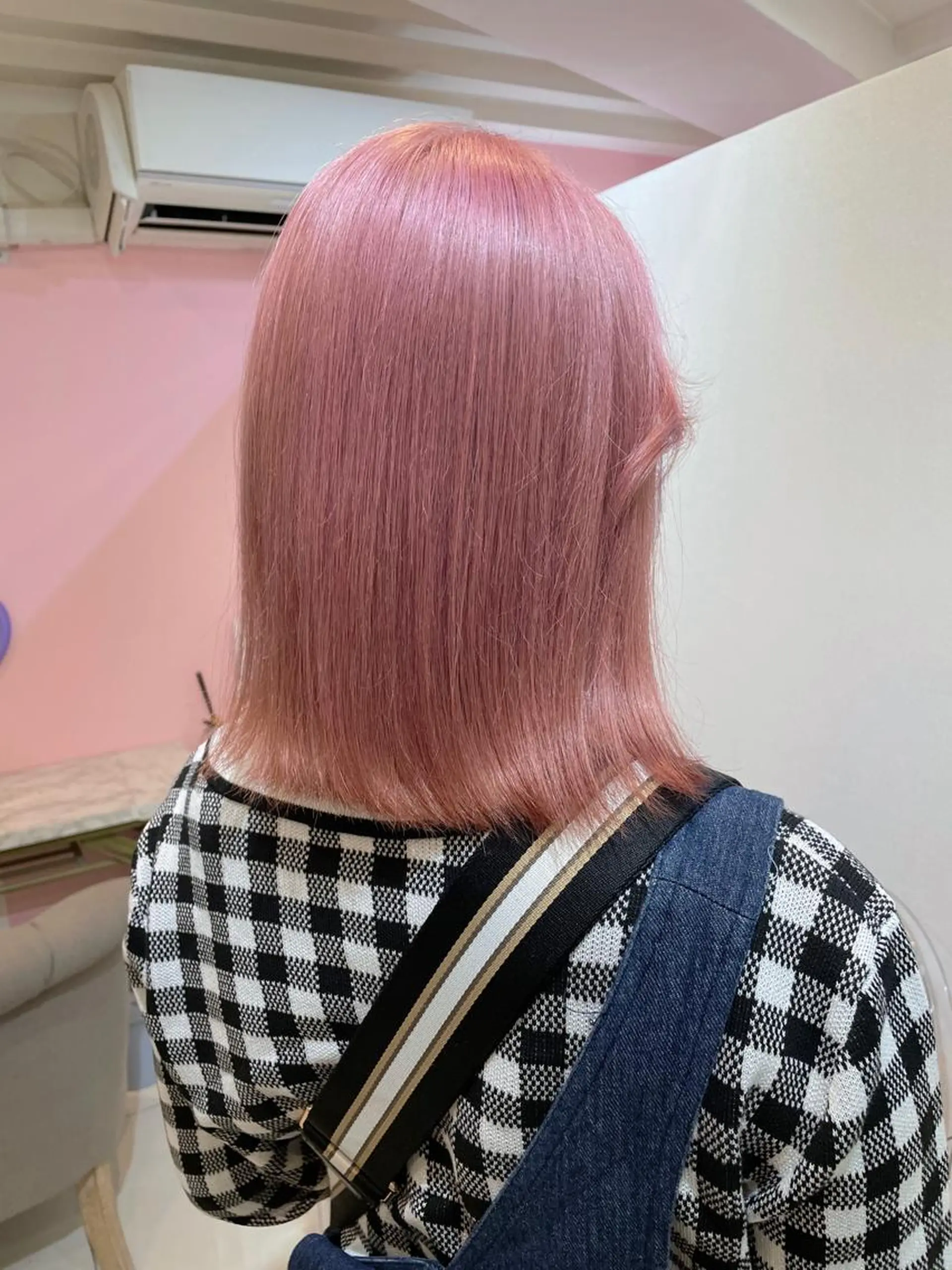 ミディアム カラー カット ヘアカラー トリートメント Ria OSAKA　梅田所属・マリカ🦋韓国 ハイトーン/エクステのヘアスタイル