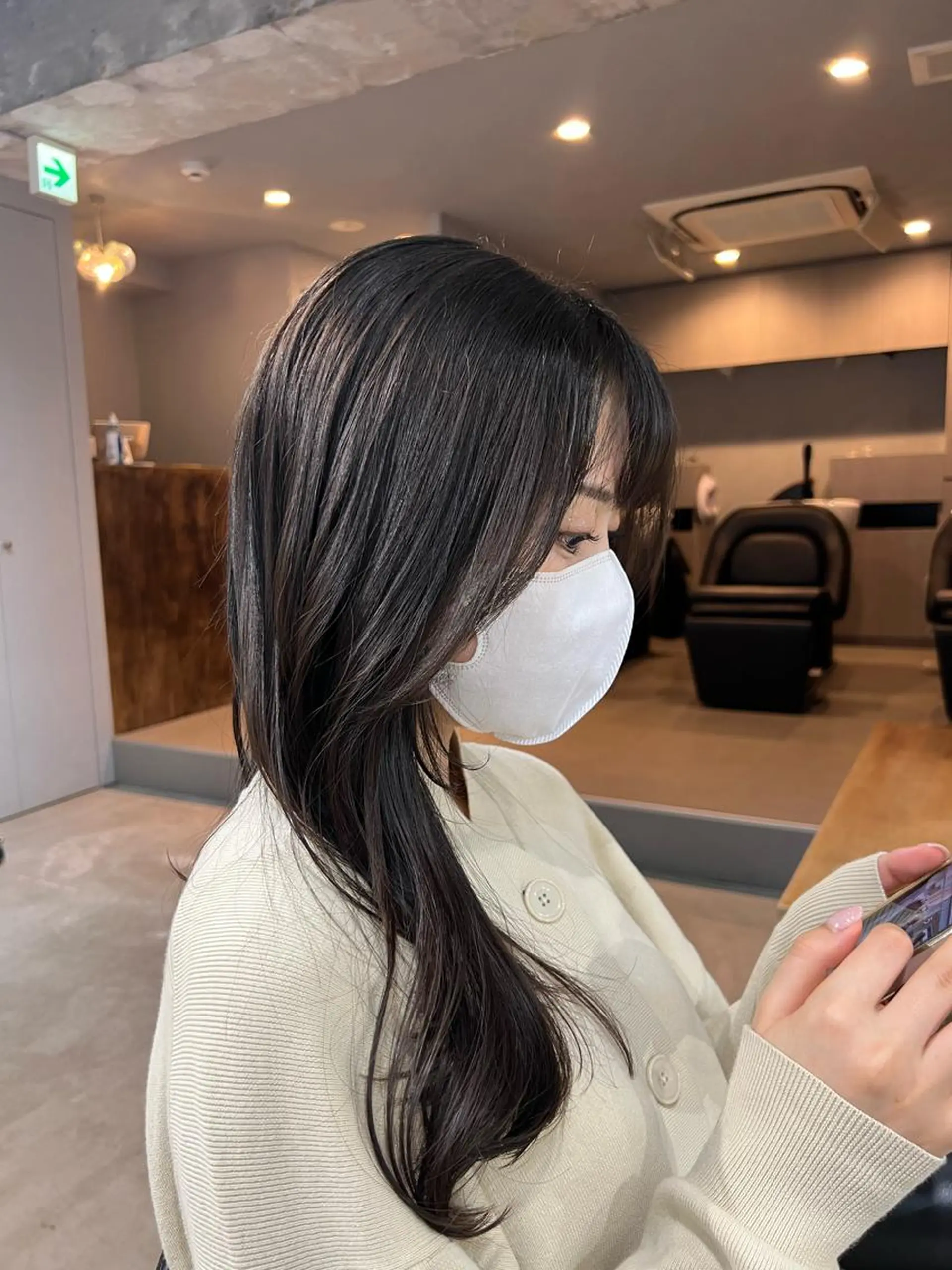 セミロング カラー パーマ akane/ボブ /オリーブ/ブラウンのヘアスタイル