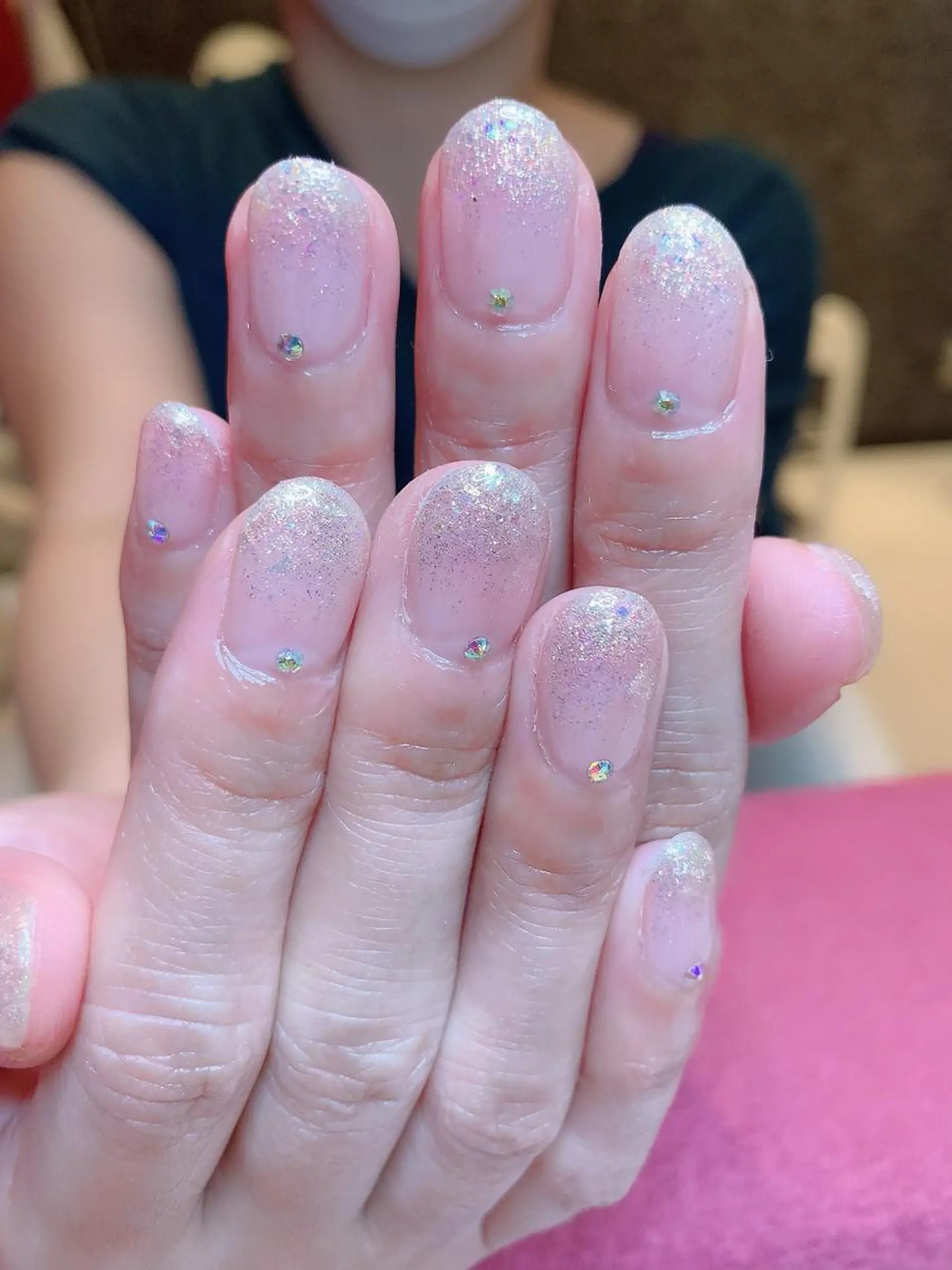 ネイル グラデーション キラキラネイル ラメ(グリッター) ラメグラデーション Adite nailのネイルデザイン