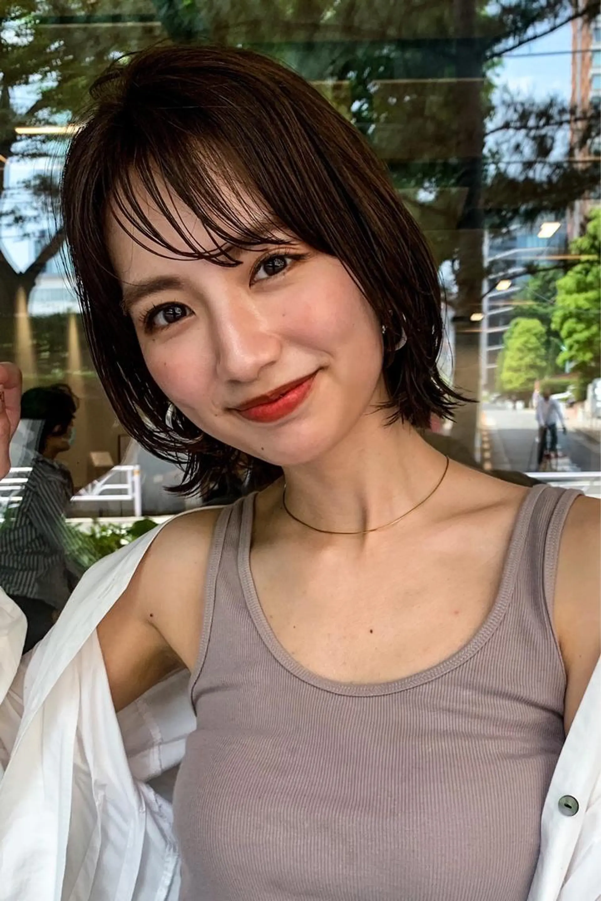 ミディアム カラー カット ヘアカラー トリートメント 🉐レイヤー/塩見 弘樹🉐渋谷のヘアスタイル