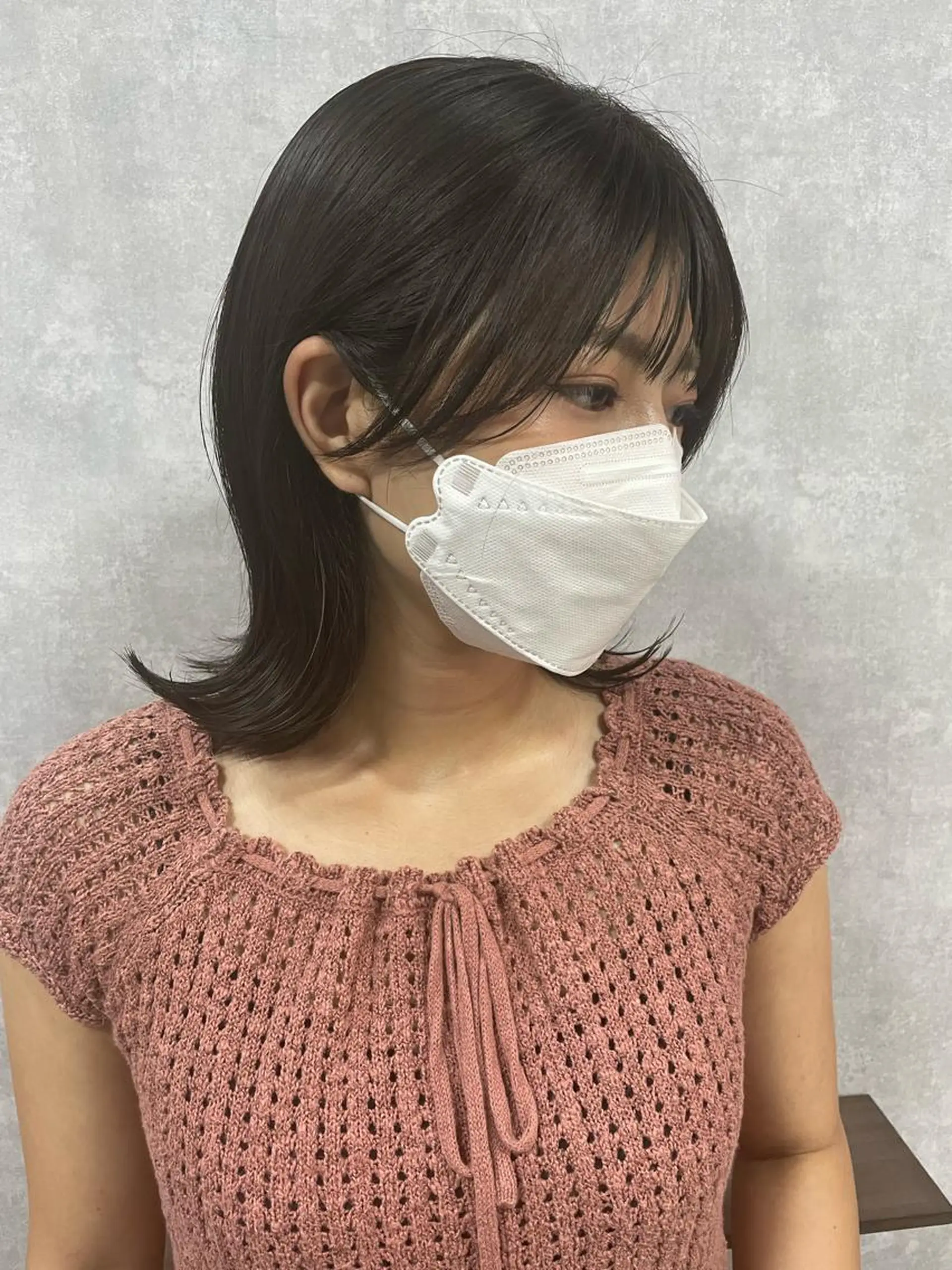 ミディアム 切りっぱなしボブ ショートボブ ミディアムパーマ アッシュ ミストバング C’LD hair  produce /シールドヘア所属・モテ髪/ボブ/ショー ト/アダチフウトのヘアスタイル