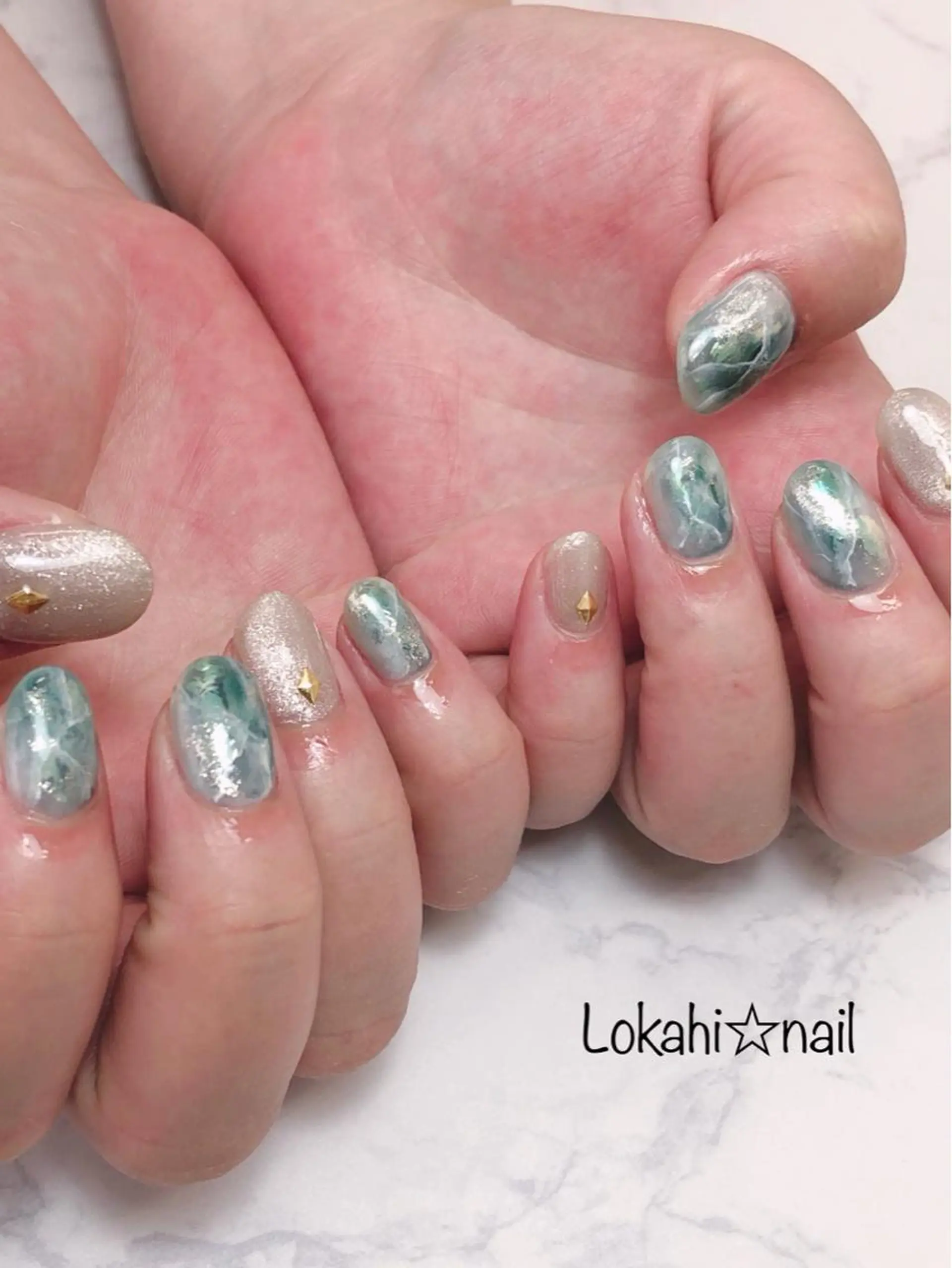 ネイル 大理石ネイル(マーブル) Bella  totalbeauty所属・Bella 齋藤理奈のネイルデザイン