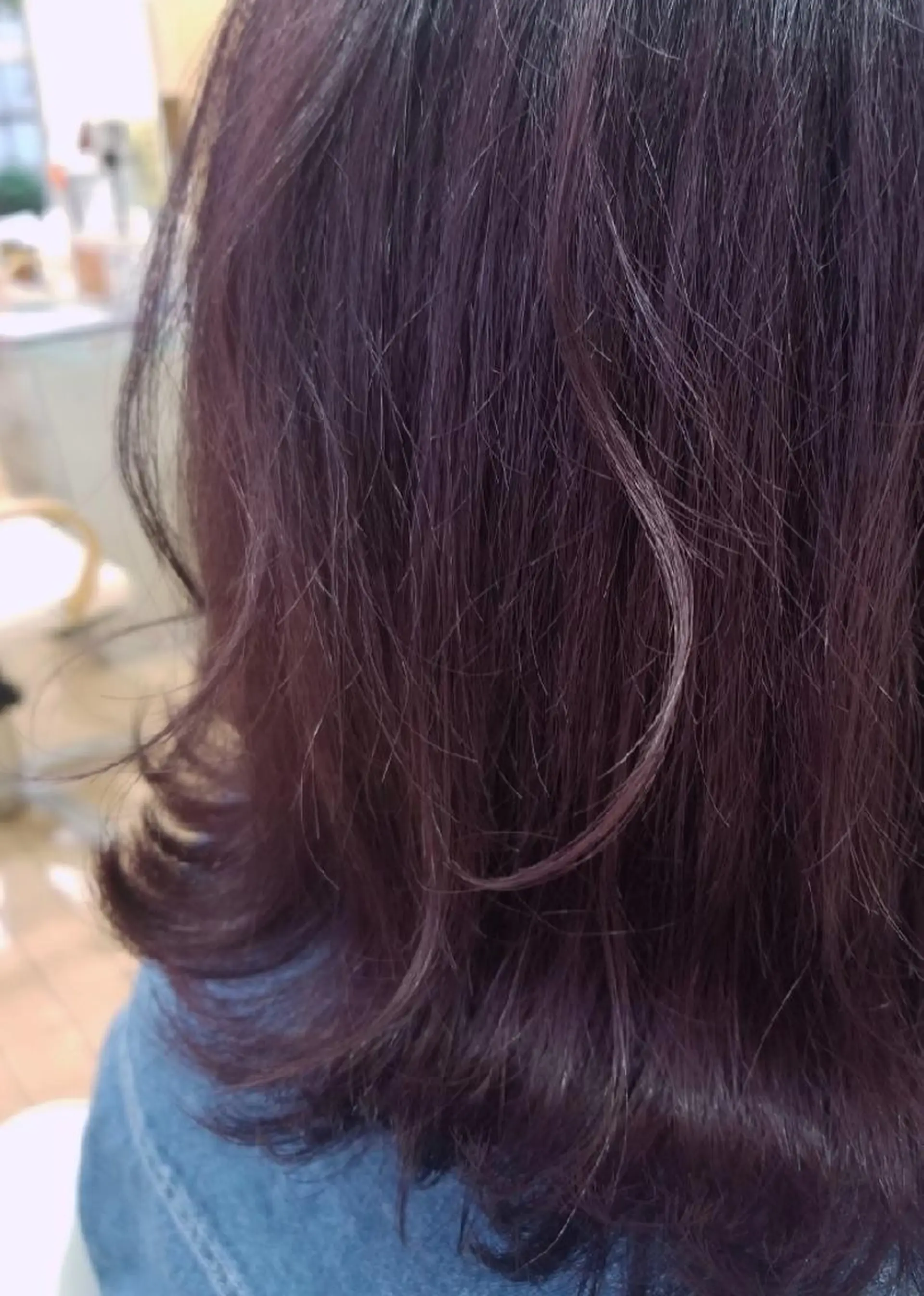 カラー ミディアム ピンクカラー バイオレットカラー 関口 友菜のヘアスタイル