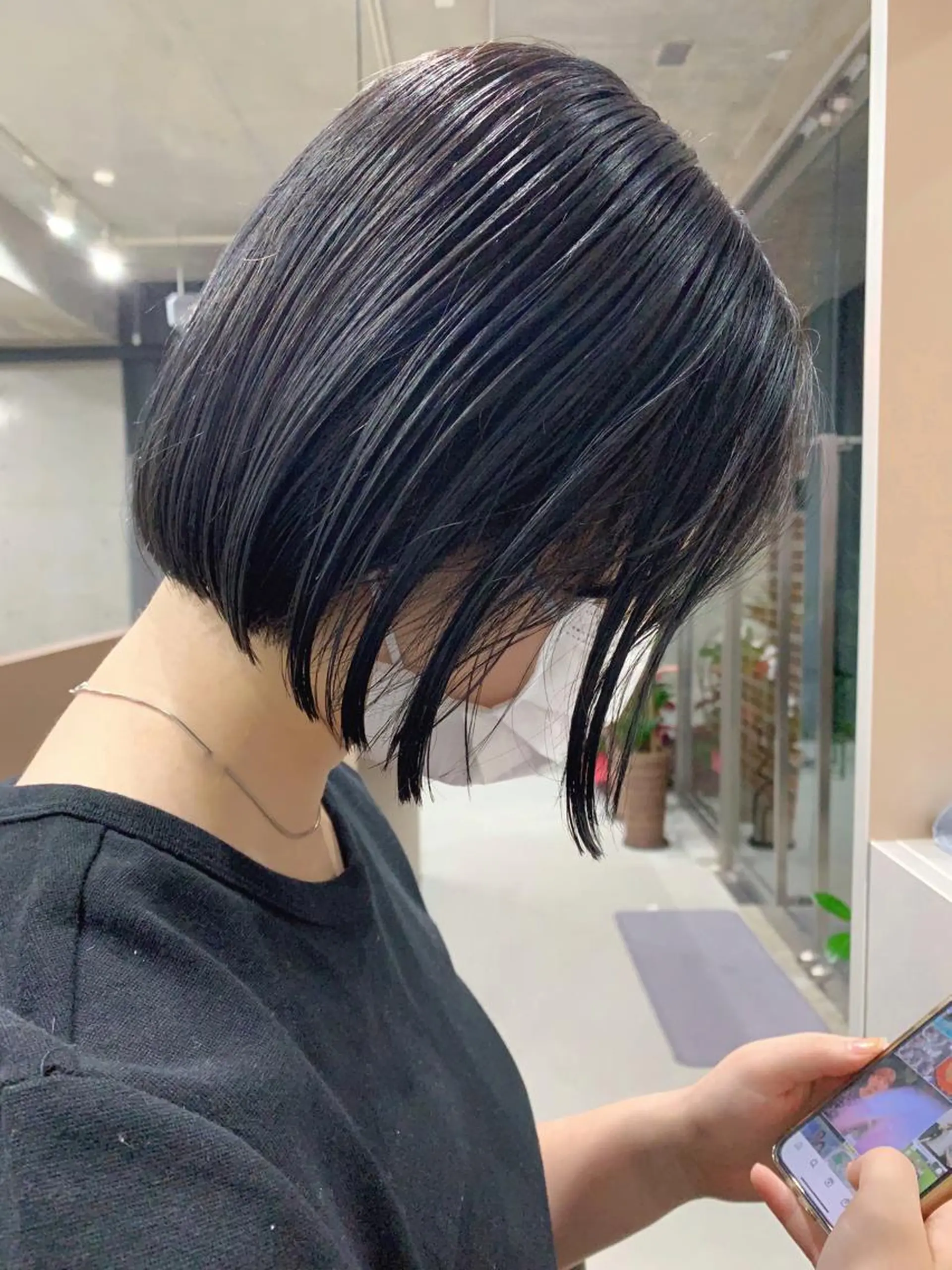 ショート カラー ボブパーマコテ巻き風 パーマNo1深江秀平のヘアスタイル