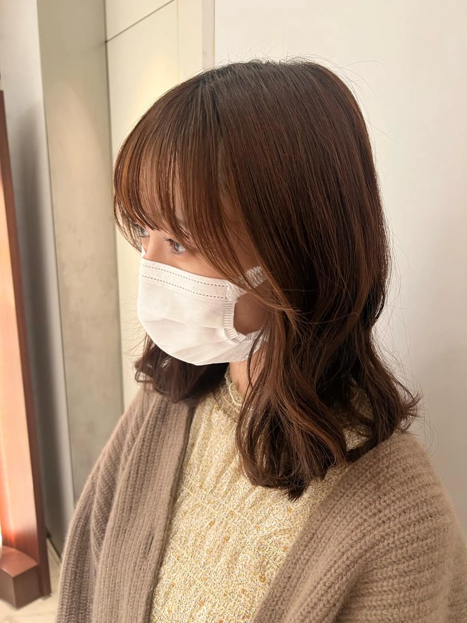 セミロング カラー ヘアアレンジ 小顔カット ヘッドスパ 顔周り/透明感 🤍銀座RINOSEのヘアスタイル