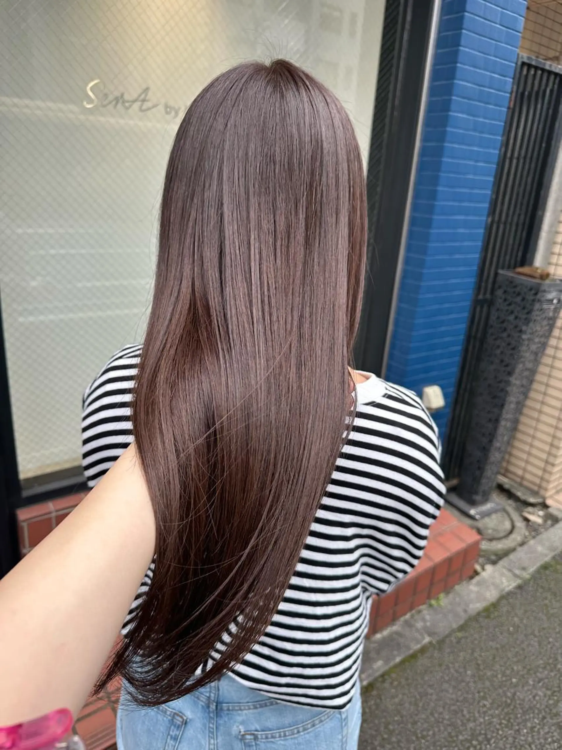 ロング カラー ヘアアレンジ ブリーチ ブラウンカラー ココアブラウン ブリーチなしカラー 落合　眺 (オチアイ　ノゾミ)のヘアスタイル