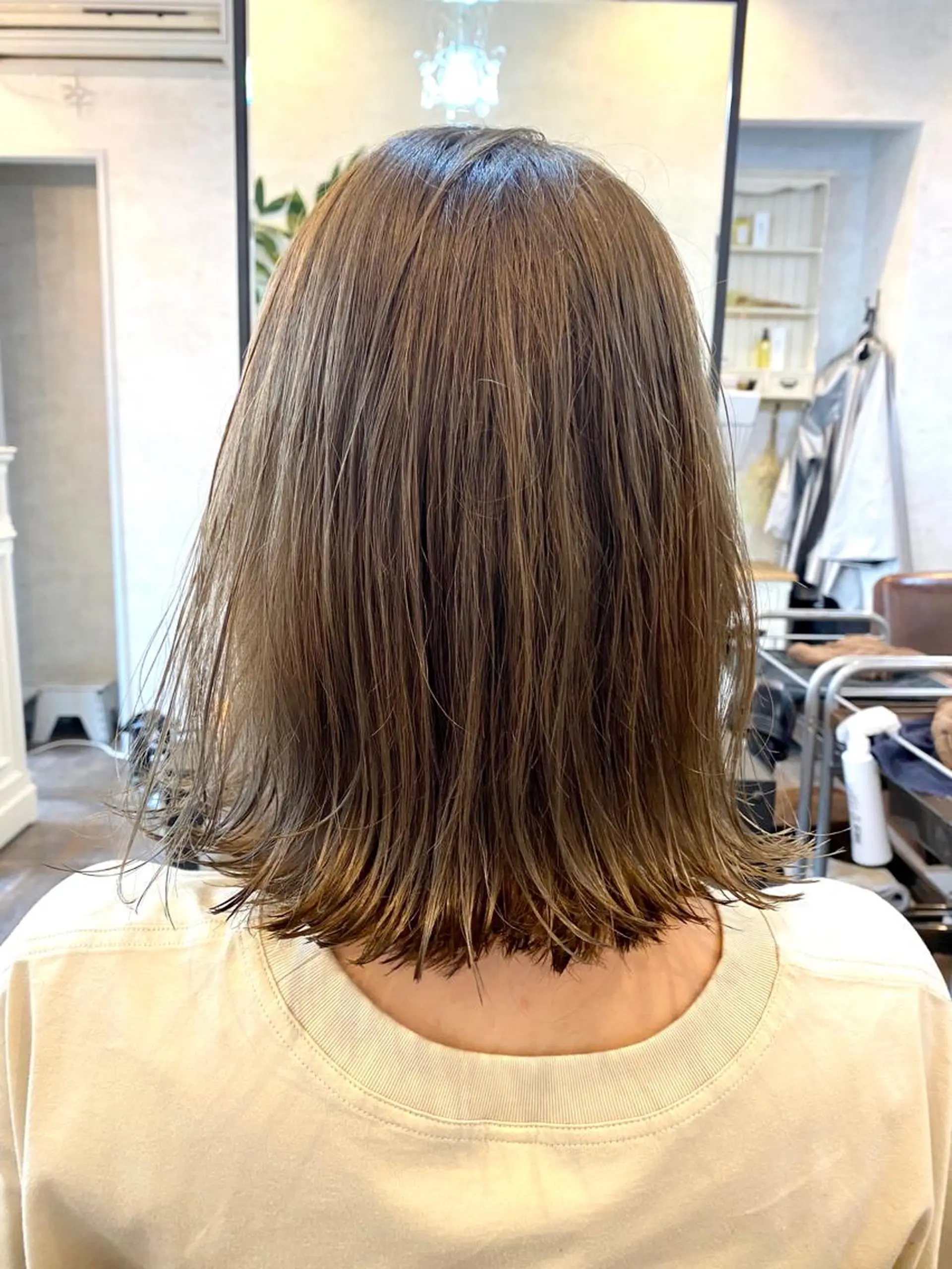 ミディアム カラー ⭐️ショート⭐️美髪 矯正⭐️水口陸のヘアスタイル