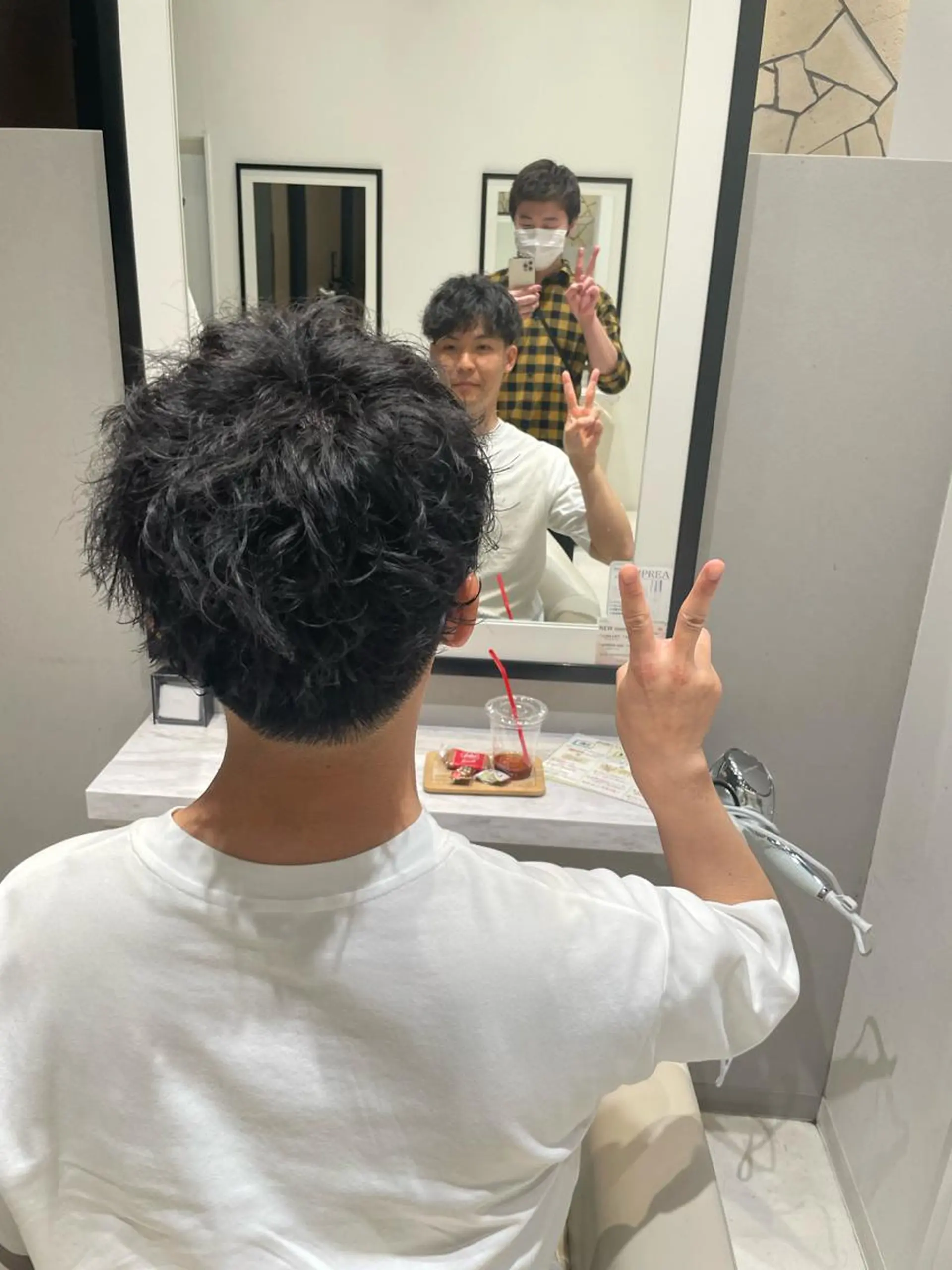 パーマ メンズ メンズパーマ ヘッドスパ k-twoたき✨艶感 カラー／美髪矯正のヘアスタイル